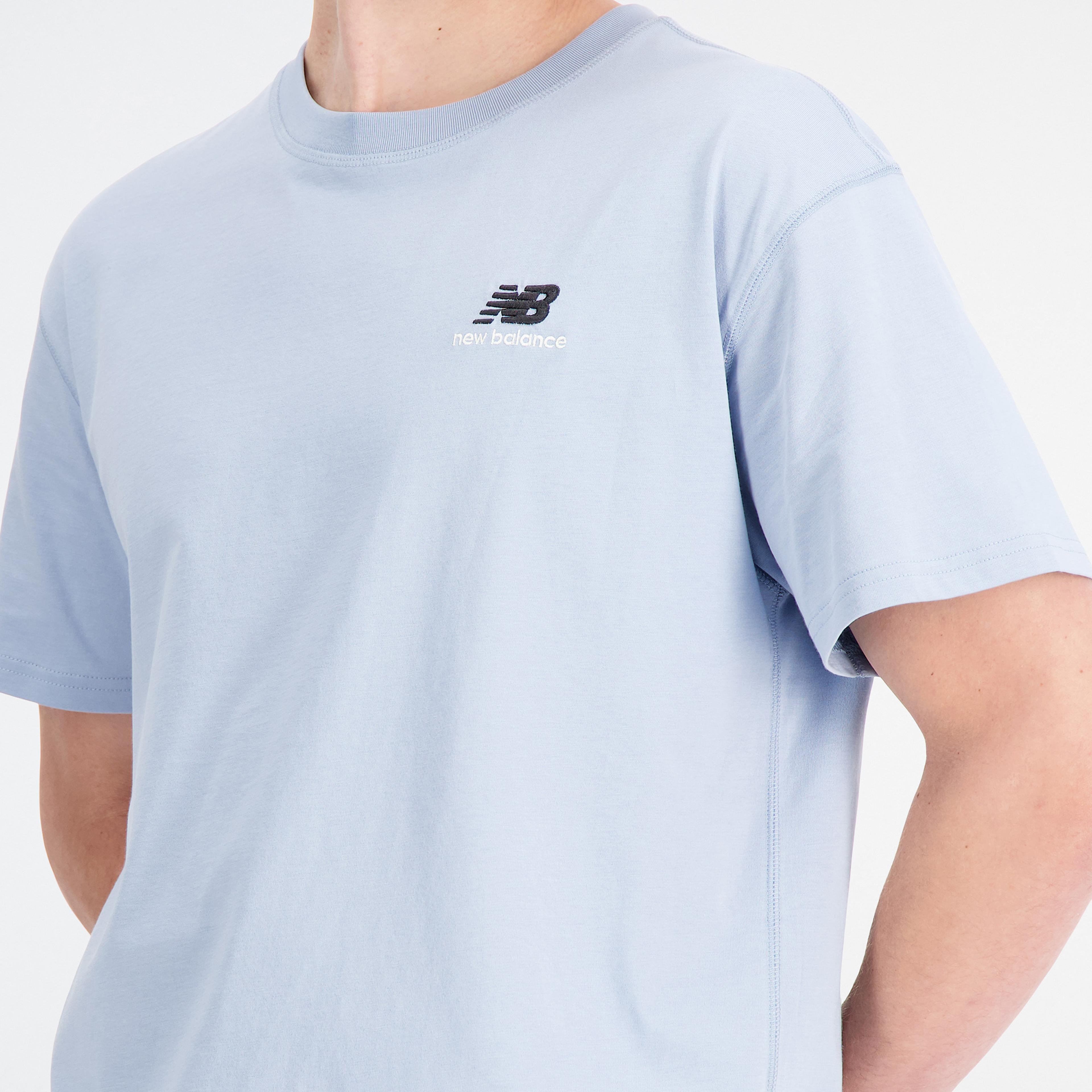 New Balance Uni-ssentials Cotton Erkek Mavi T-Shirt