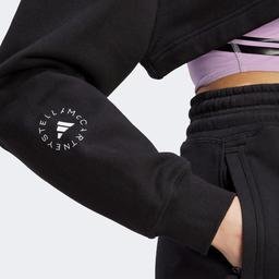 adidas by Stella McCartney TrueCasuals Cropped Sportswear Kadın Siyah Sweatshirt