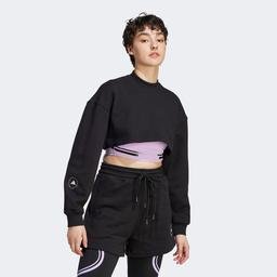 adidas by Stella McCartney TrueCasuals Cropped Sportswear Kadın Siyah Sweatshirt