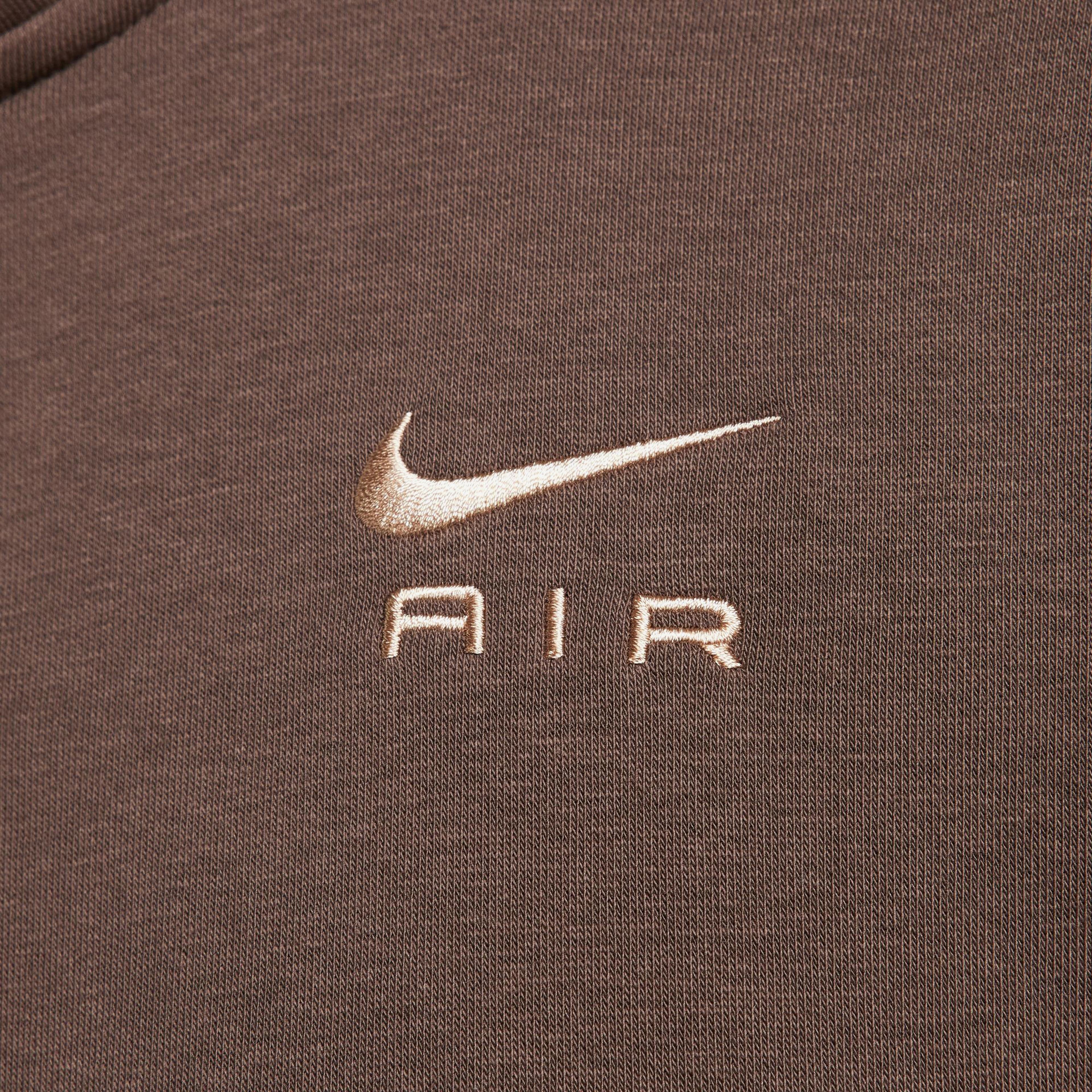 Nike Sportswear Air Fleece Top Kadın Kahverengi Sweatshirt