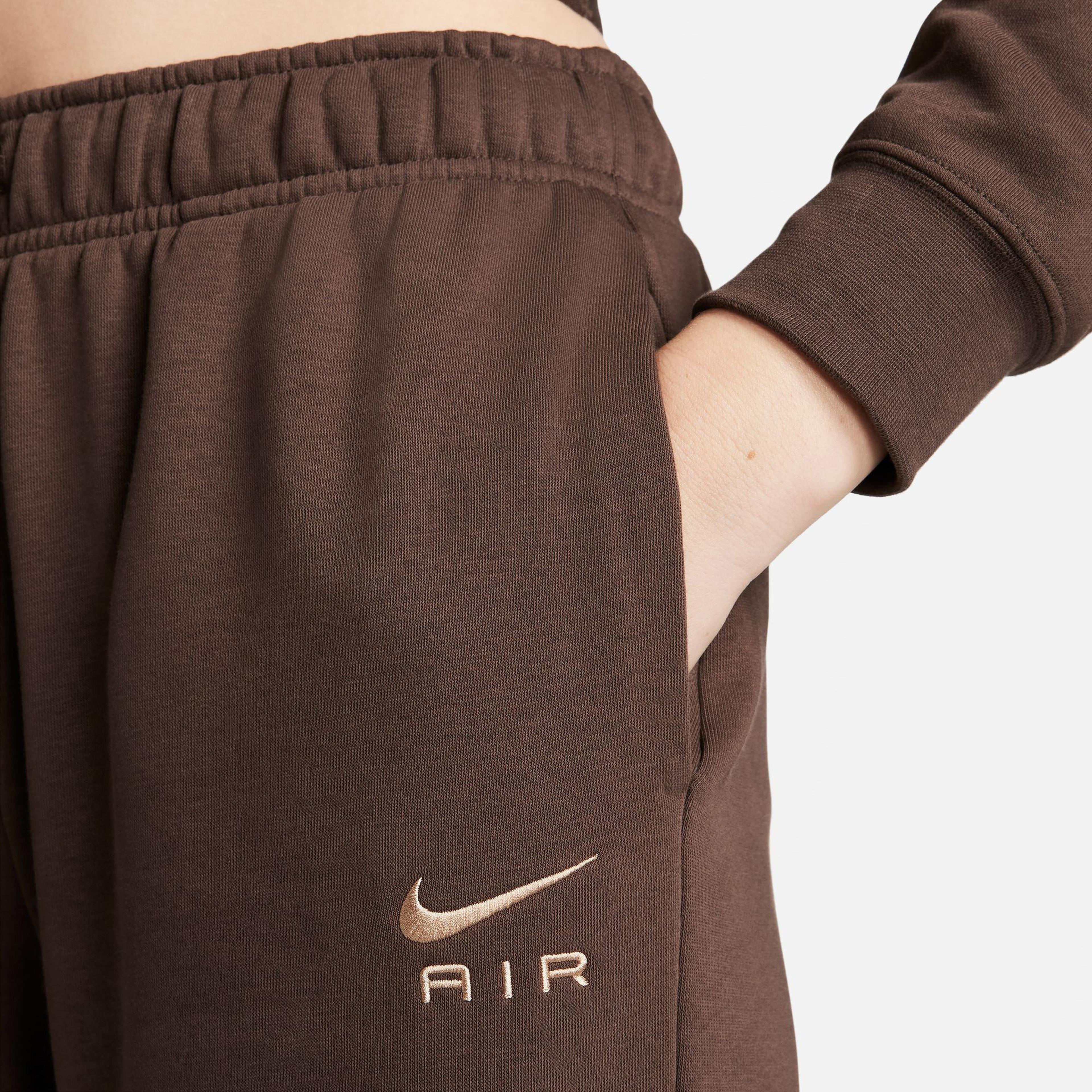 Nike Sportswear Air Fleece Oversize High Rise Kadın Kahverengi Eşofman Altı