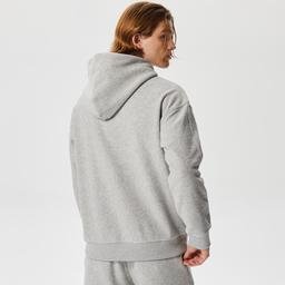 Calvin Klein Boucle Fleece Comfort Hoodie Erkek Gri Sweatshirt