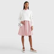 Tommy Hilfiger Regular Rope Puff Print C-Neck Swtshrt Kadın Beyaz Sweatshirt