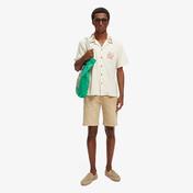 Scotch & Soda Relaxed fit Embroidered Camp Erkek Krem Rengi Gömlek