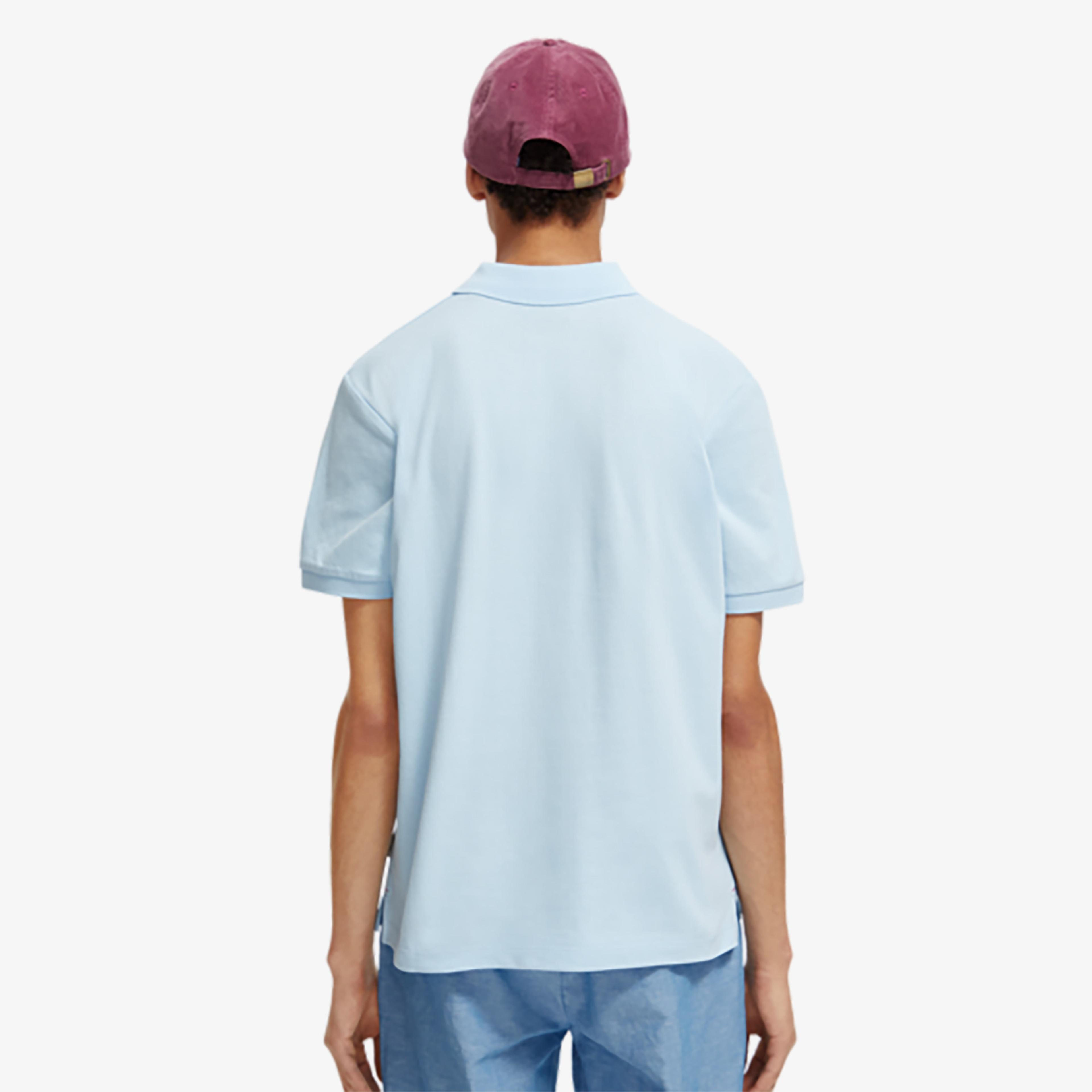 Scotch & Soda Classic Organic Pique Erkek Mavi Polo