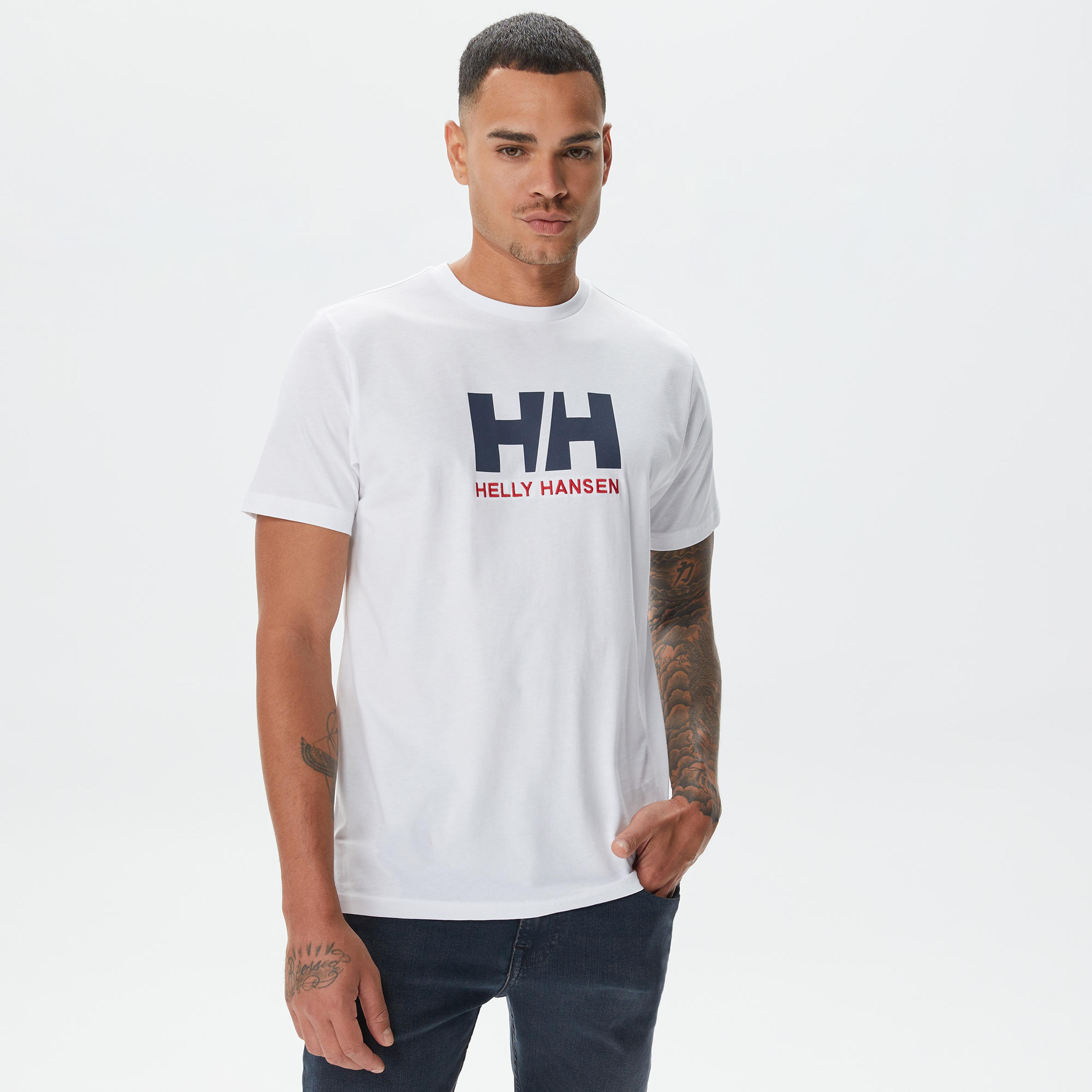 Helly Hansen HH Logo Erkek Beyaz T-Shirt