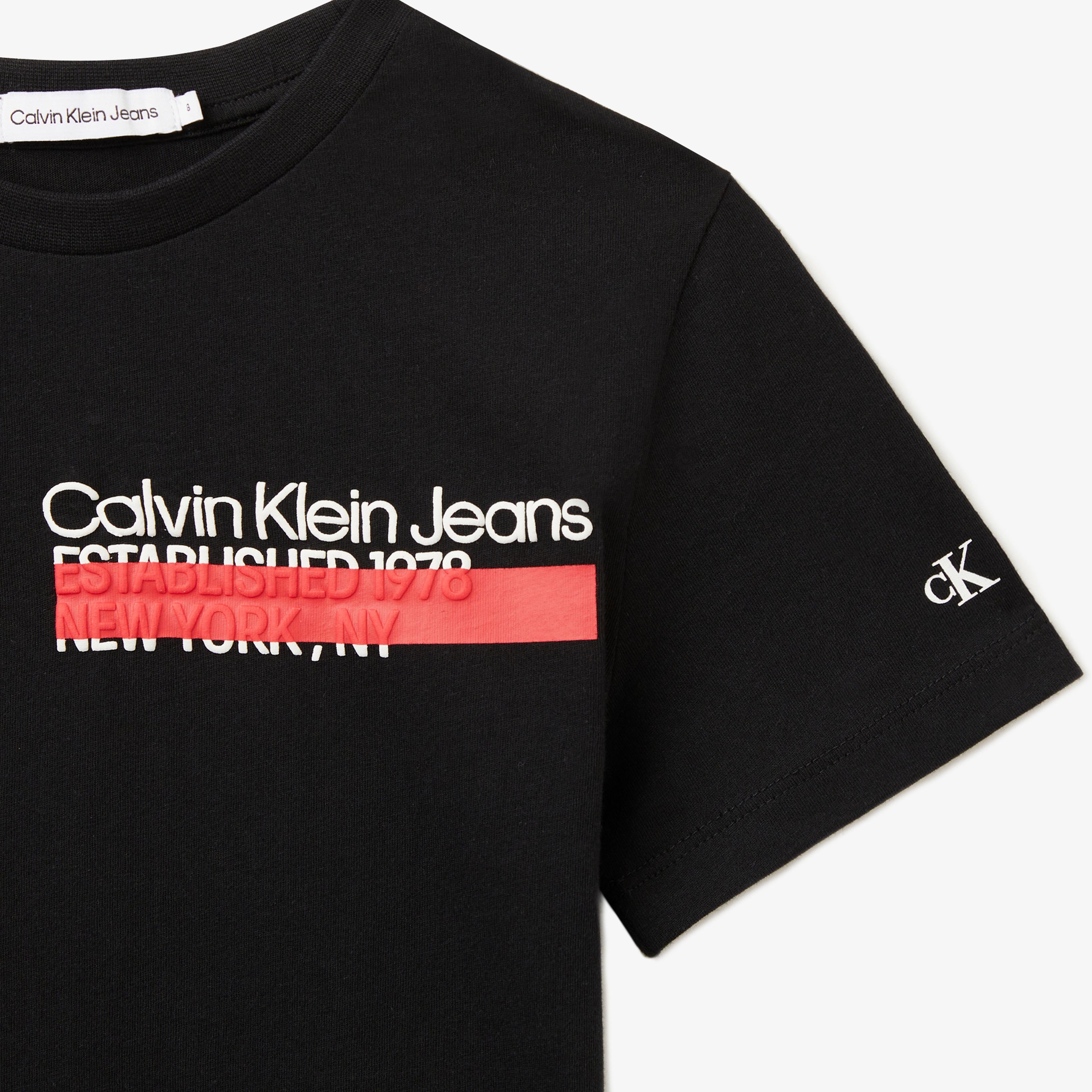 Calvin Klein Hero Mini Logo Siyah Çocuk T-Shirt