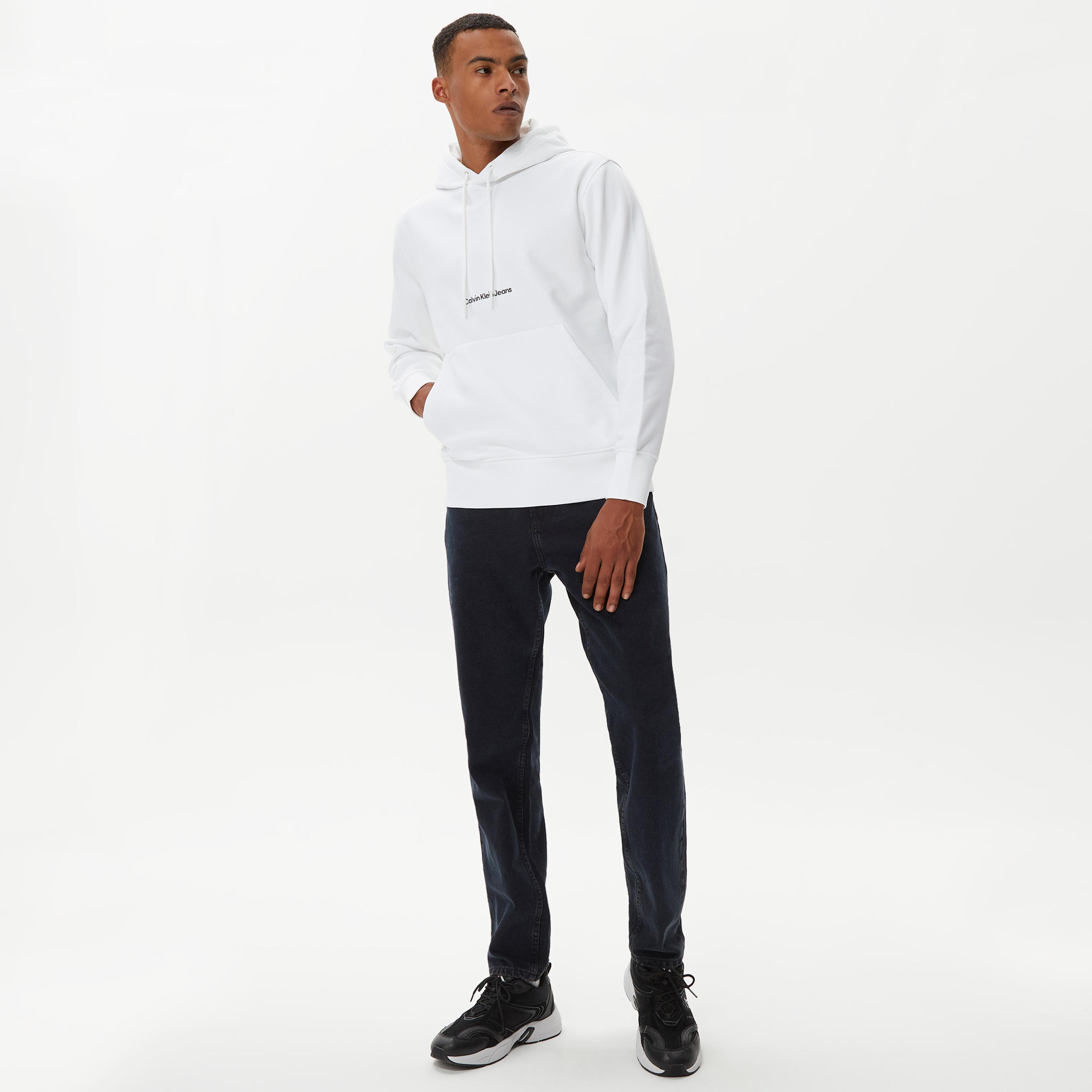 Calvin Klein Institutional Beyaz Erkek Sweatshirt