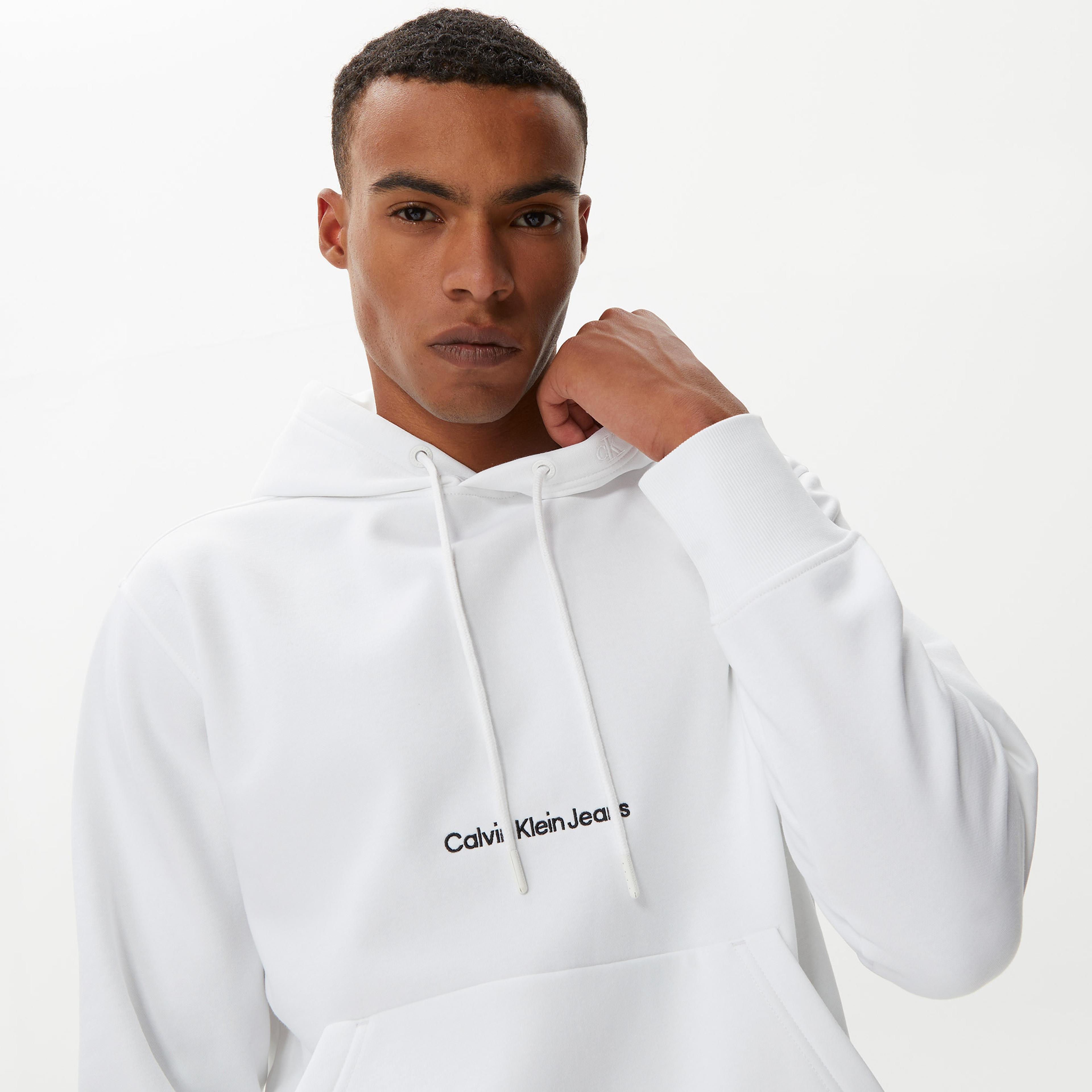 Calvin Klein Institutional Beyaz Erkek Sweatshirt