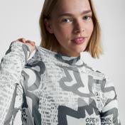 Tommy Jeans X Keith Haring Exhibit Poster Mesh Top Kadın Bej Uzun Kollu T-Shirt