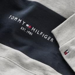 Tommy Hilfiger Essential Colorblock Hoodie Erkek Çocuk Gri Sweatshirt