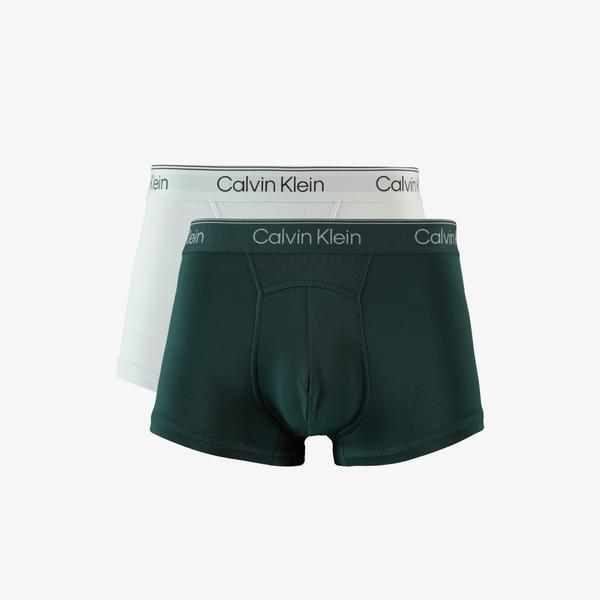 Calvin Klein 2'li Love Rise Erkek Beyaz/Yeşil Boxer_0