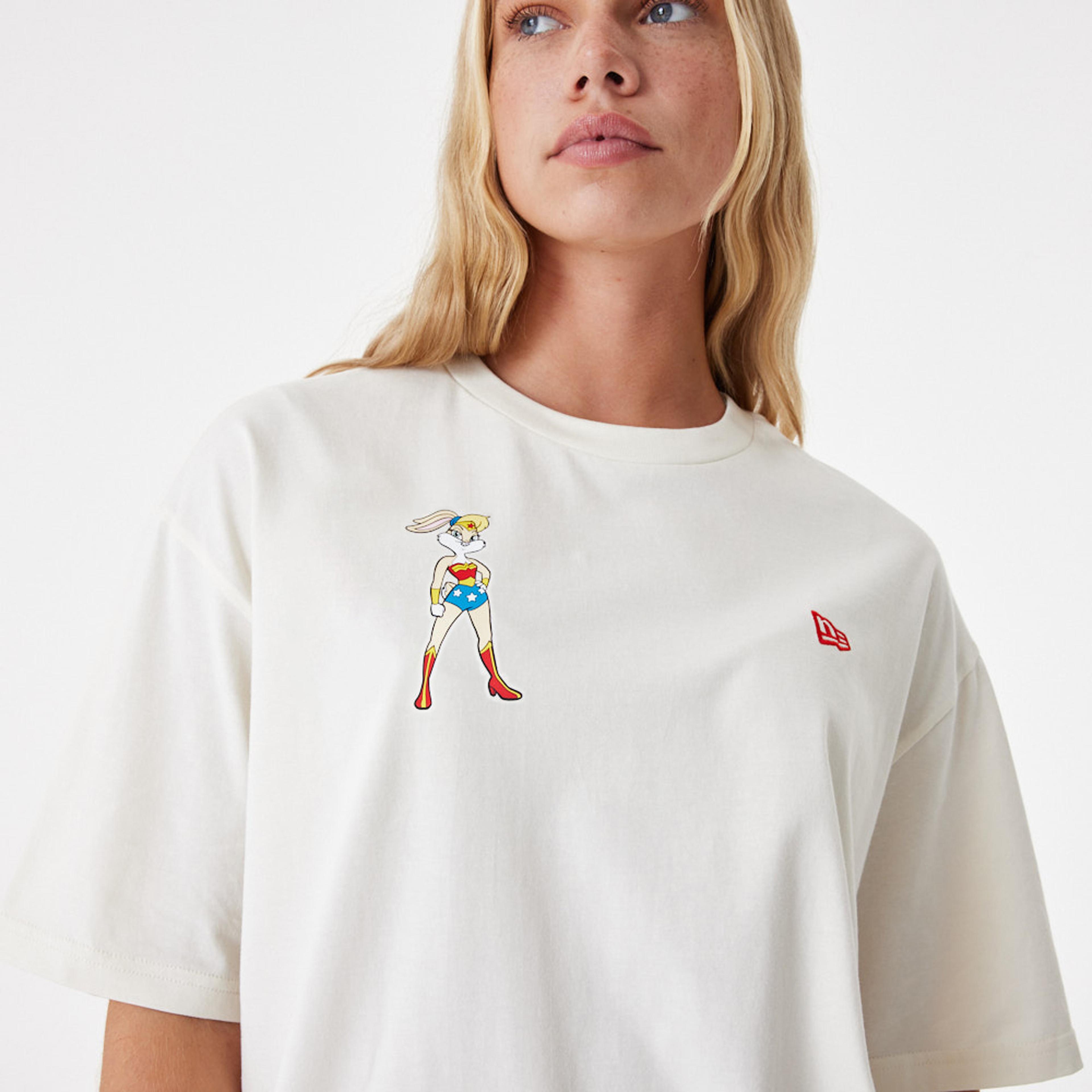 New Era Superhero Character Looney Tunes Mashups Unisex Beyaz T-Shirt