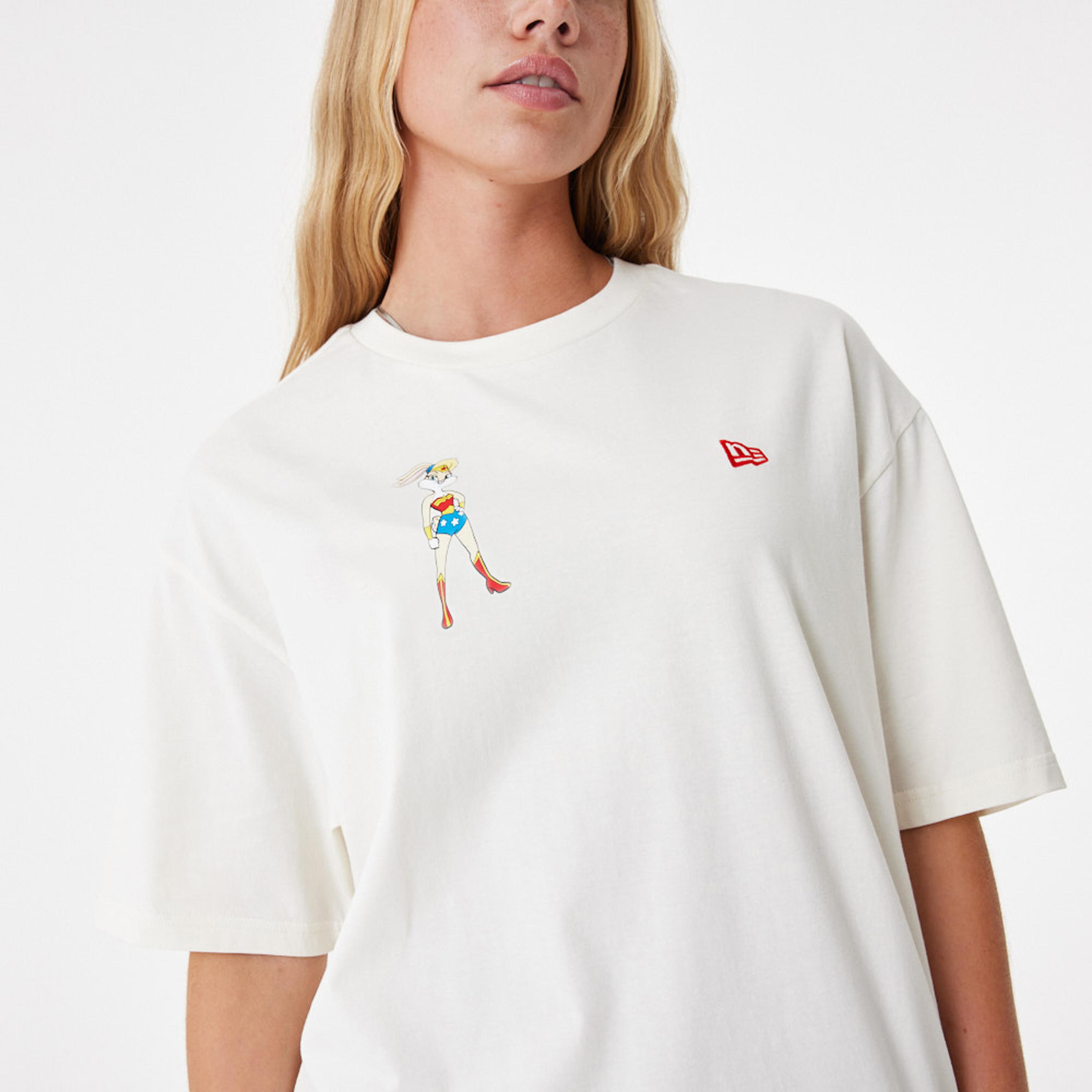 New Era Superhero Character Looney Tunes Mashups Unisex Beyaz T-Shirt