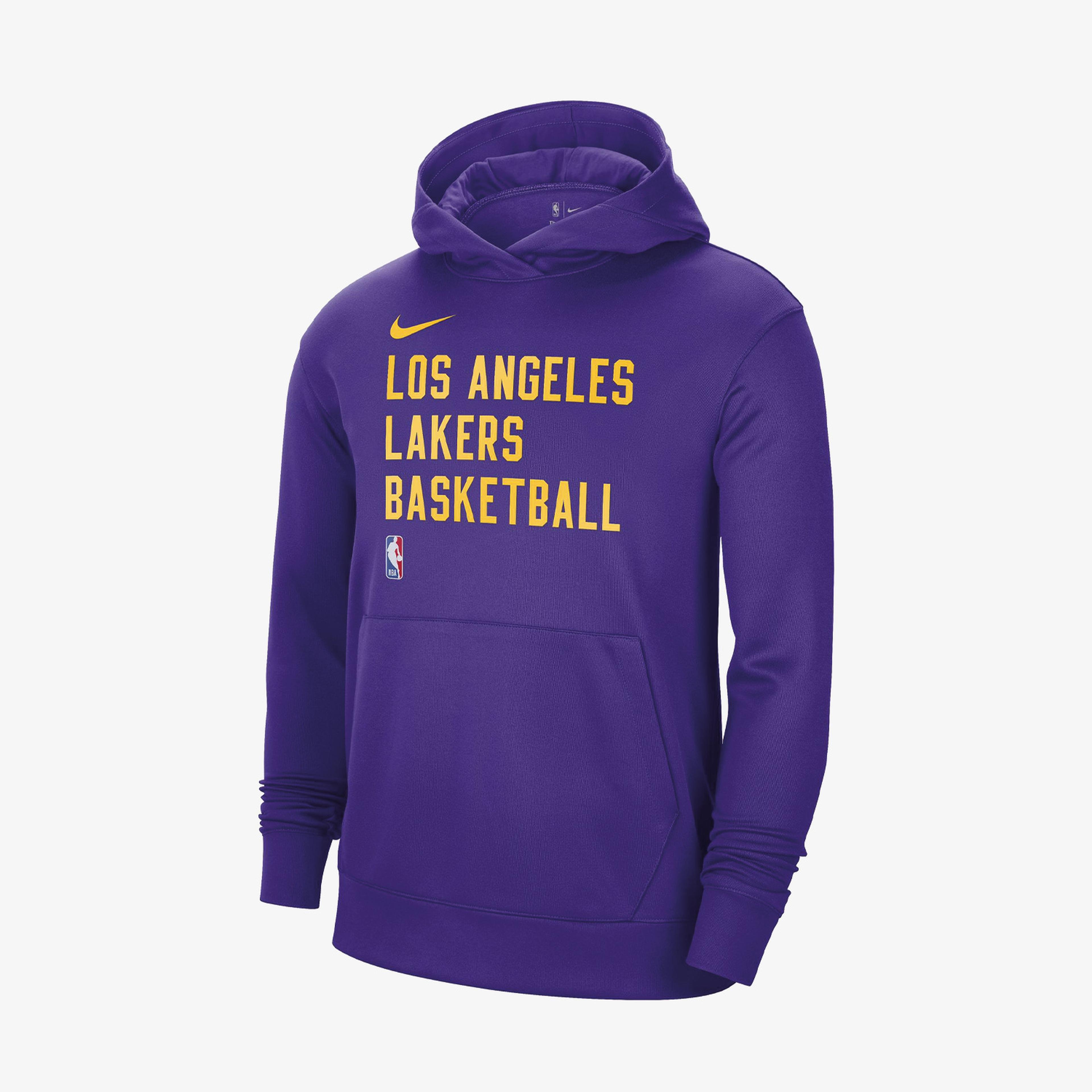 Nike NBA Los Angeles Lakers Dri-Fit Spotlight Erkek Mor Hoodie