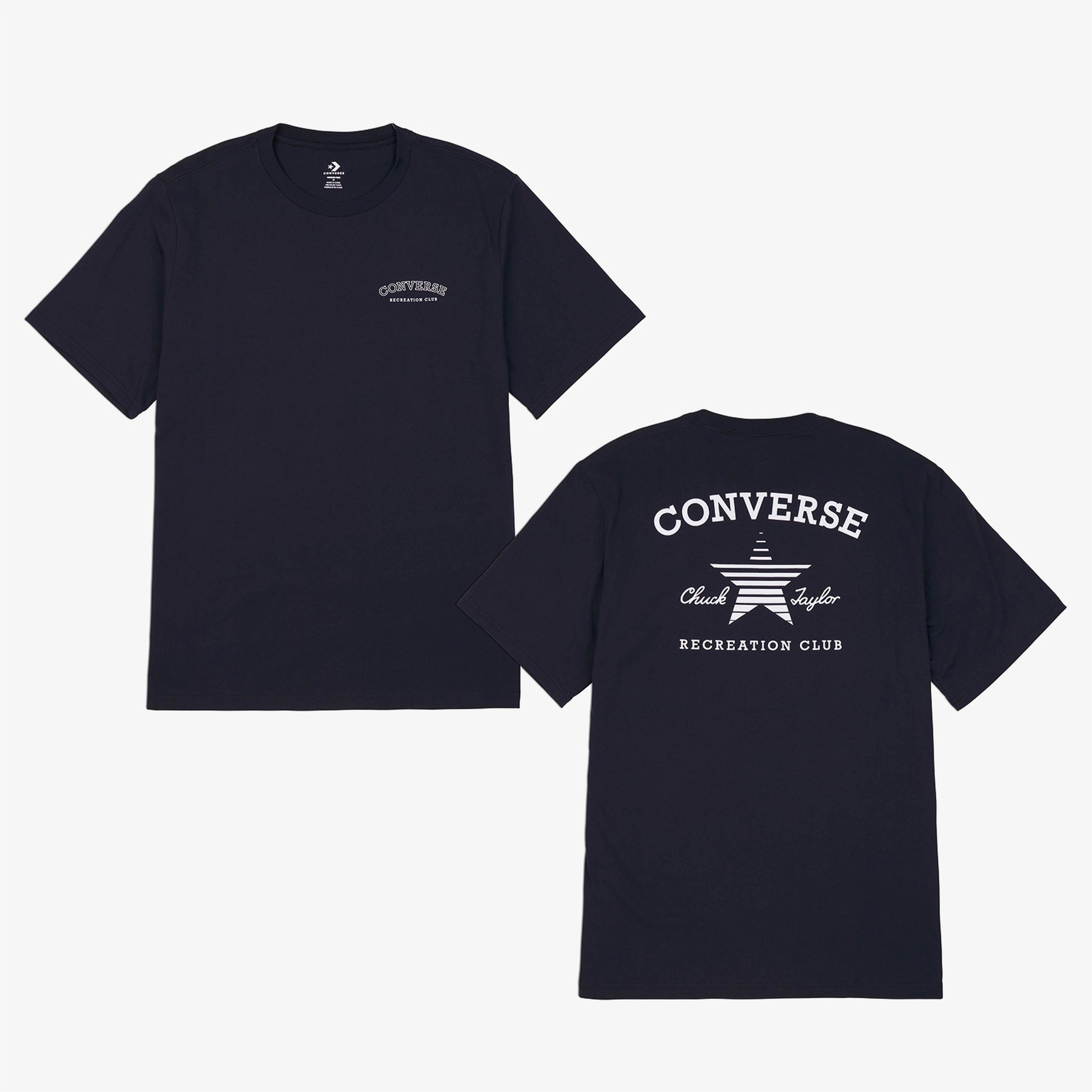 Converse Go-To Double Sided Rec Club Unisex Siyah T-Shirt