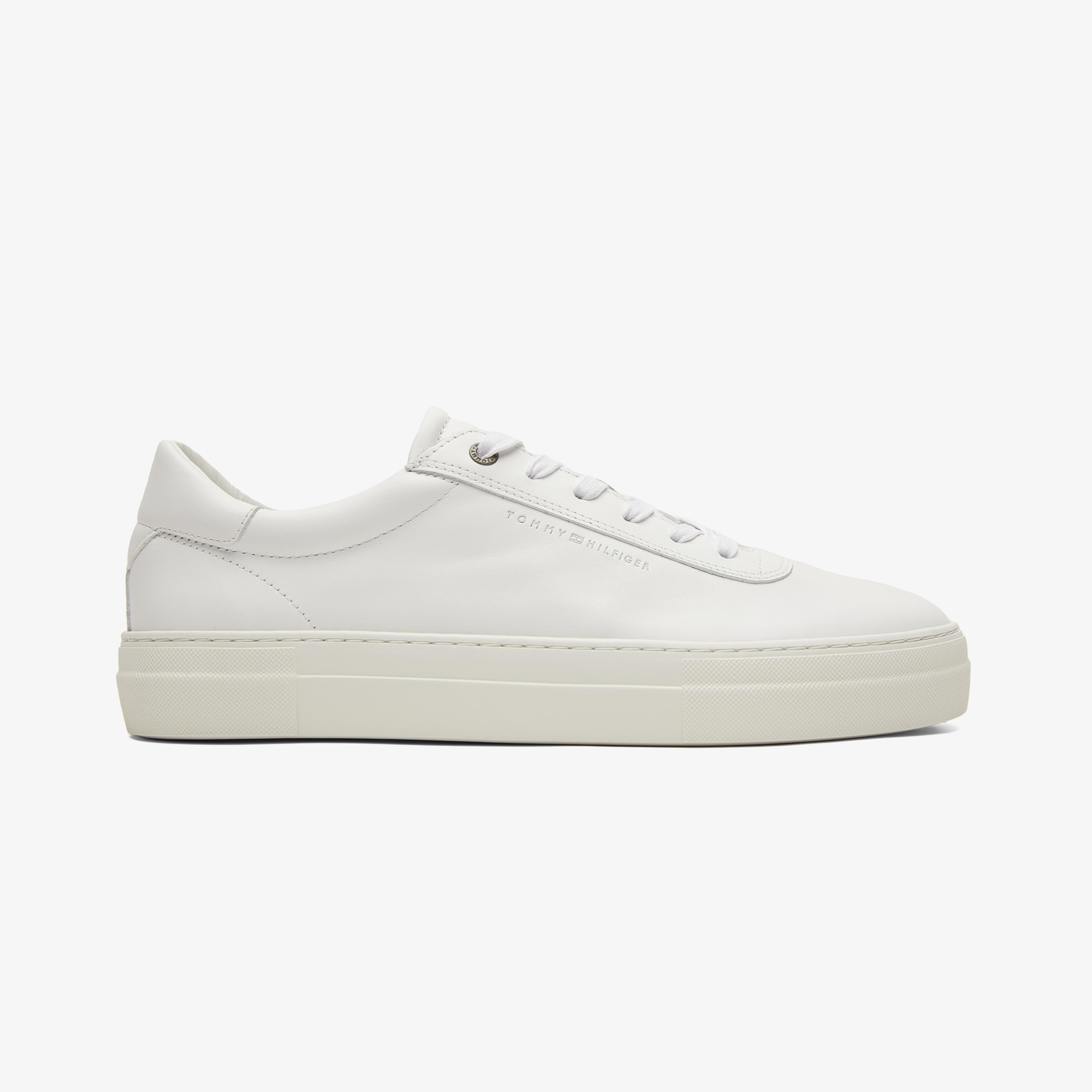 Tommy Hilfiger Modern Premium Leather Cupsole Erkek Beyaz Sneaker
