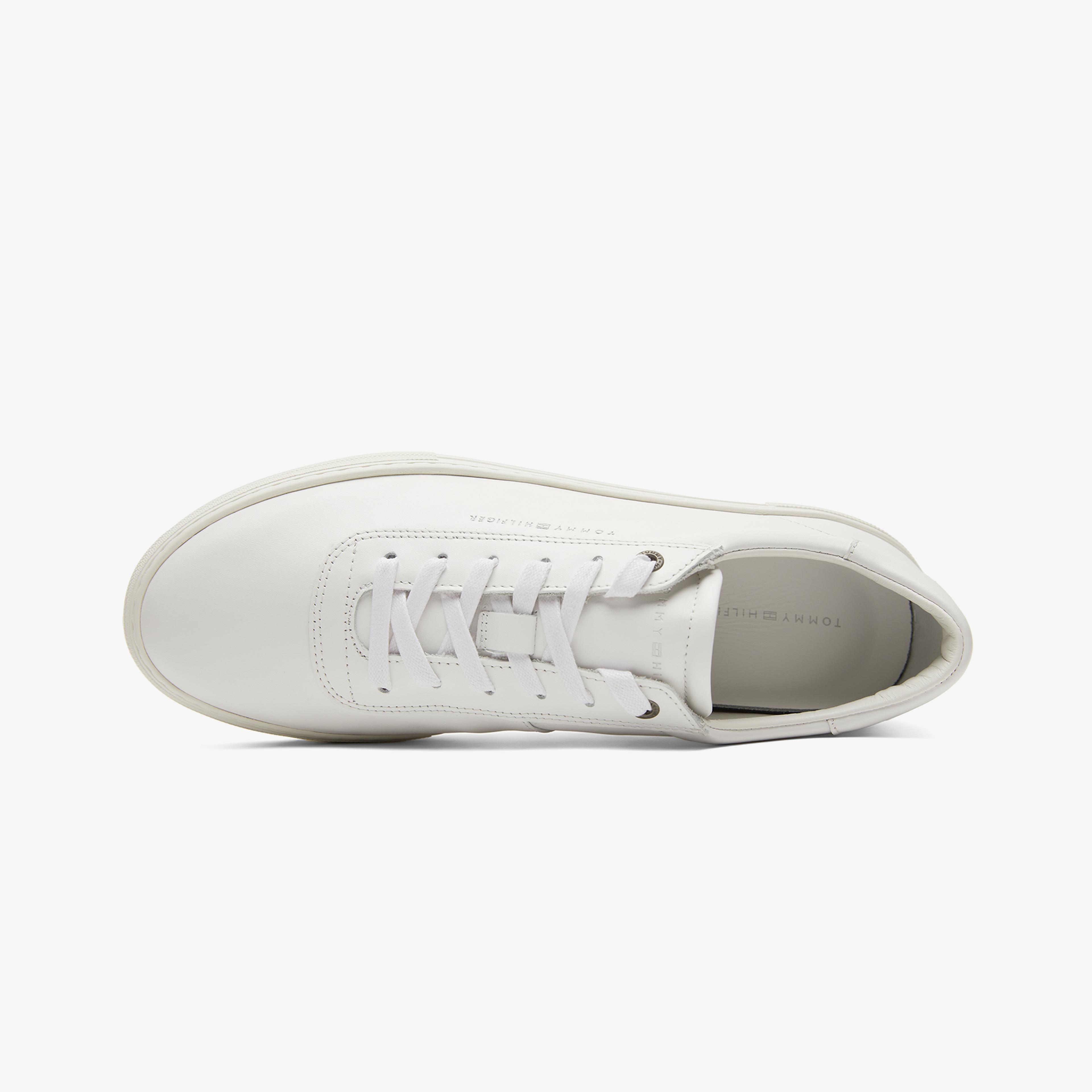 Tommy Hilfiger Modern Premium Leather Cupsole Erkek Beyaz Sneaker