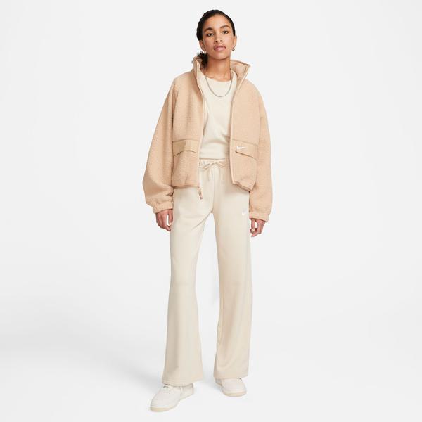 Nike Sportswear Club Fleece Mid Rise Wide Kadın Krem Eşofman Altı