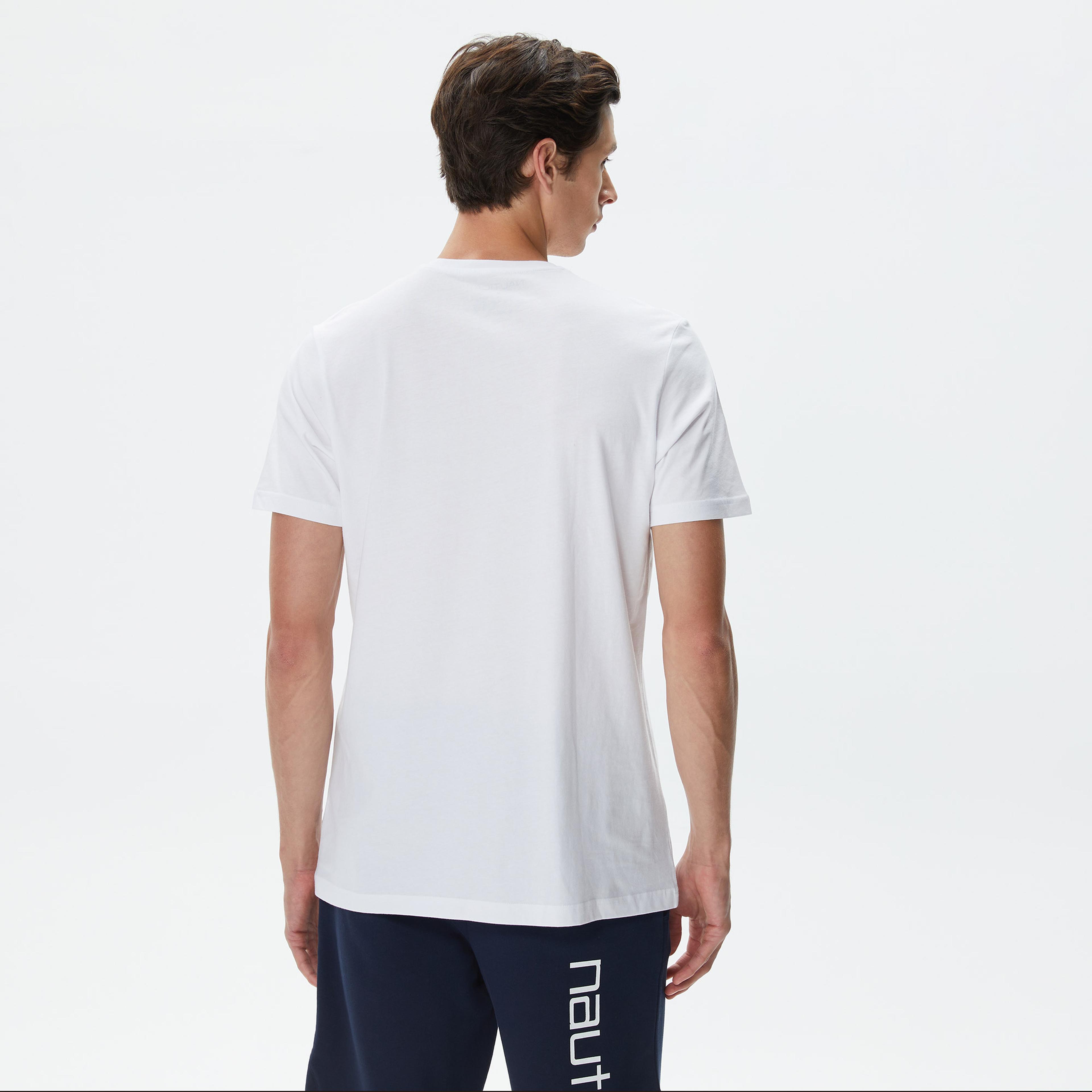 Nautica Erkek Beyaz Standart Fit T-Shirt