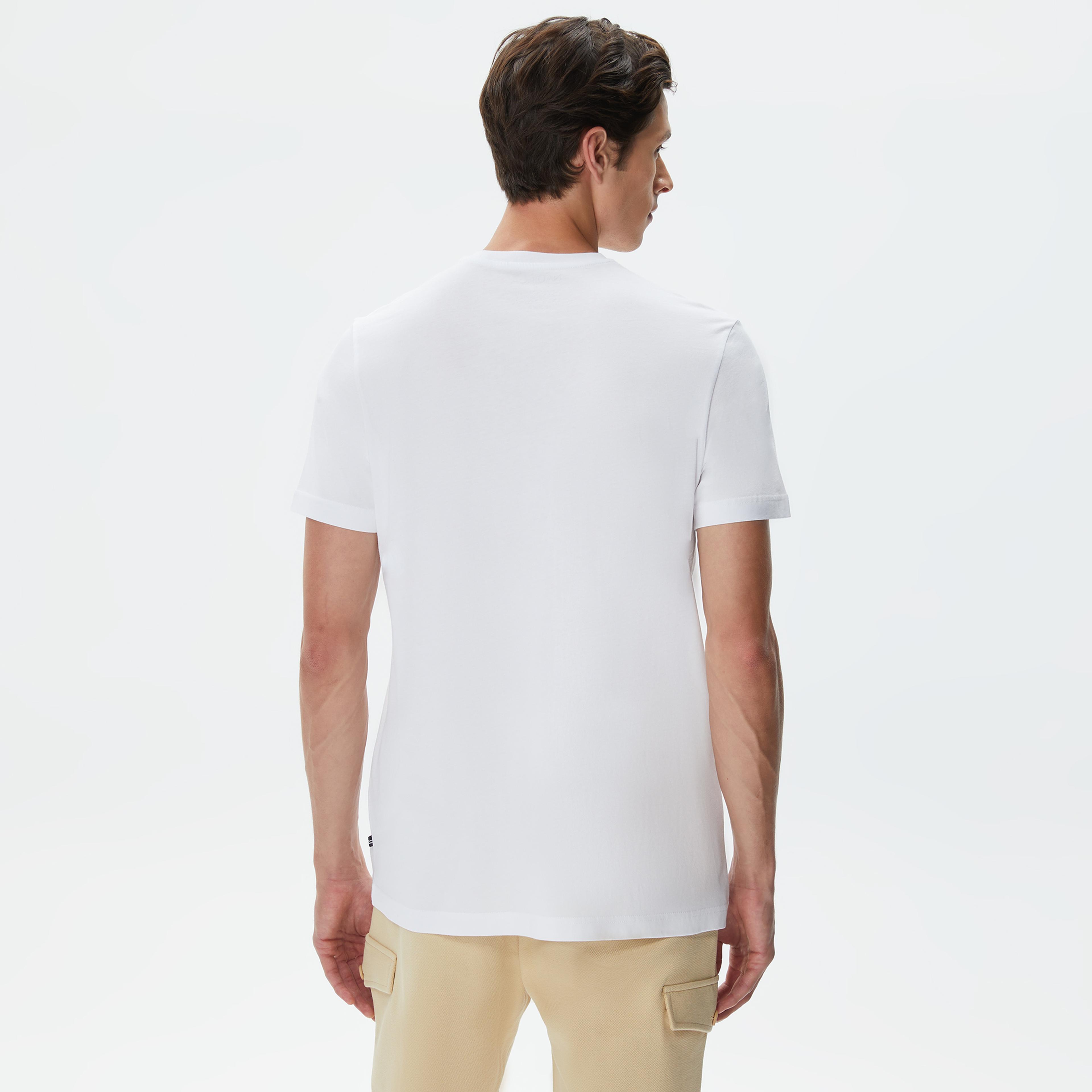Nautica Erkek Beyaz Standart Fit T-Shirt
