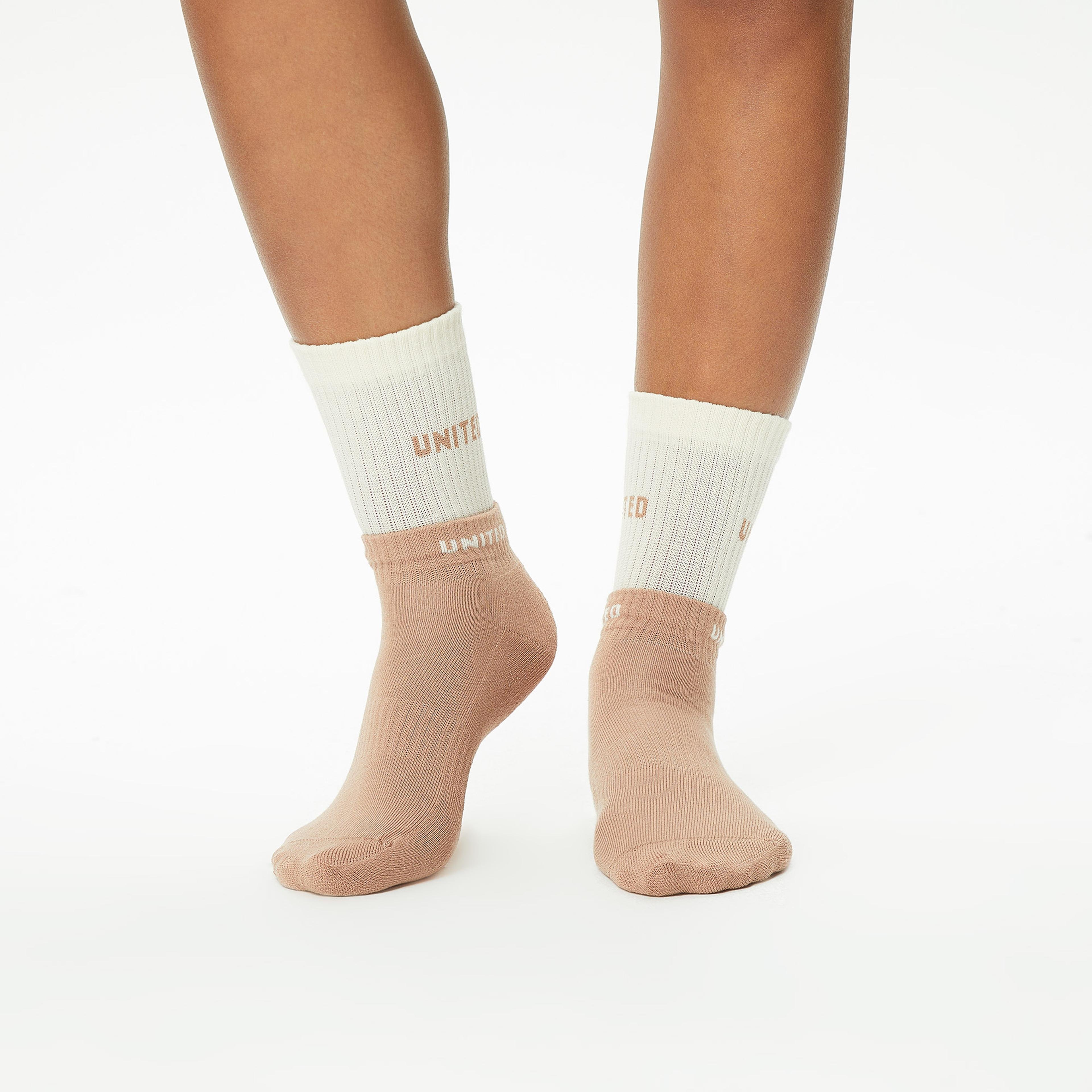 United4 Street  Unisex Kahverengi/Beyaz  Çorap