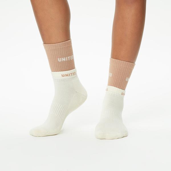 United4 Street  Unisex Kahverengi/Beyaz  Çorap_3