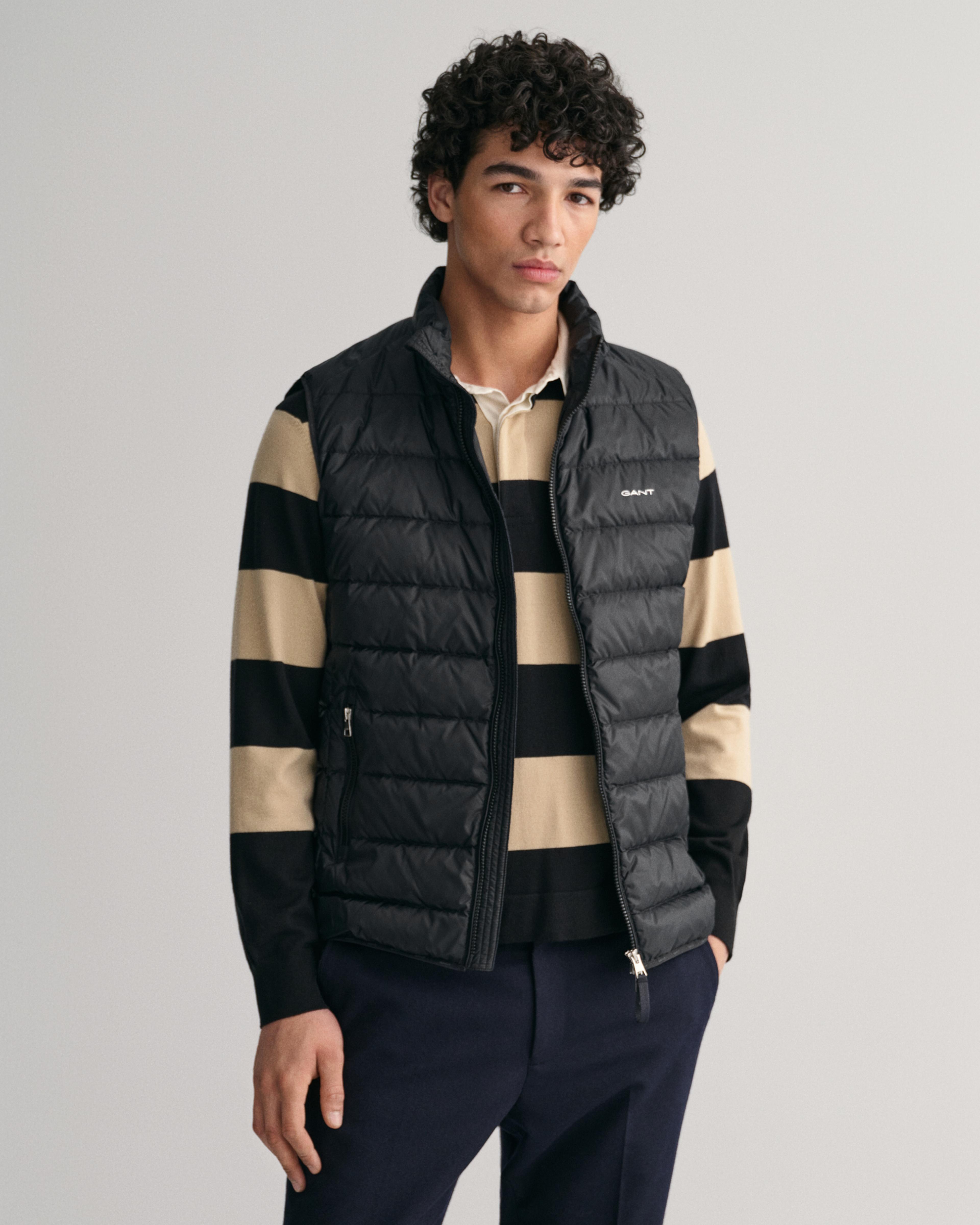 GANT Erkek Siyah Regular Fit Fermuarlı Yelek