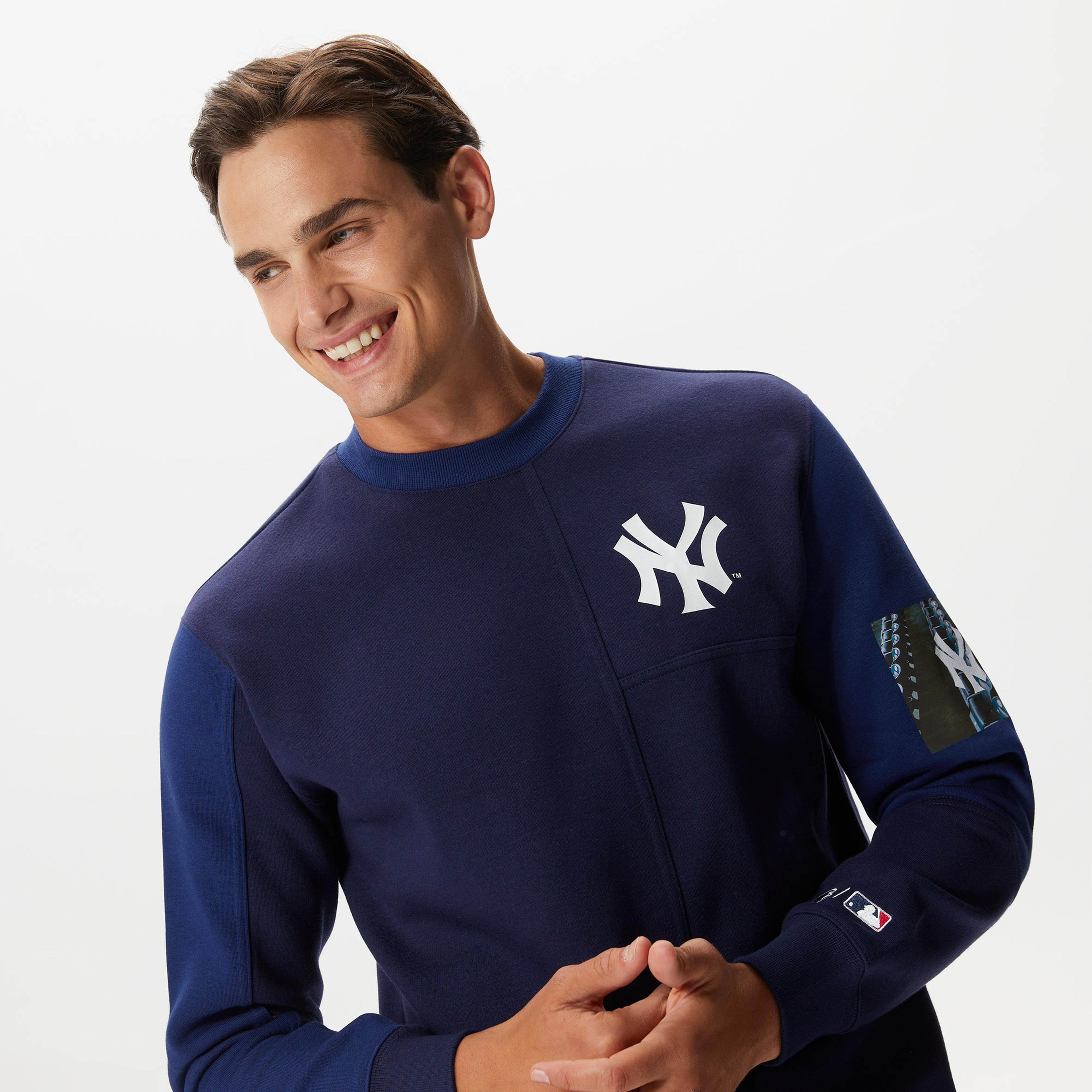 Champion Crewneck Erkek Lacivert Sweatshirt