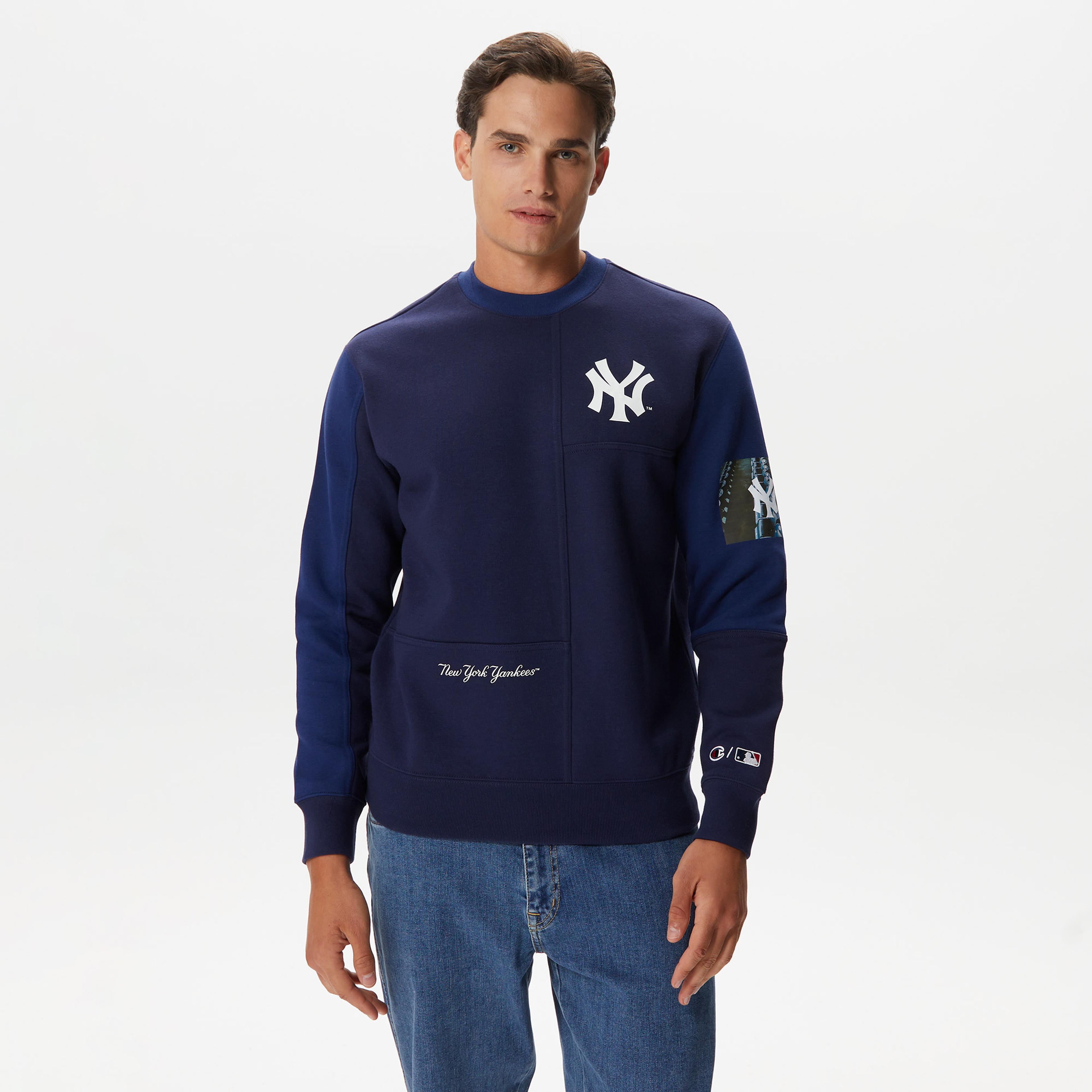 Champion Crewneck Erkek Lacivert Sweatshirt