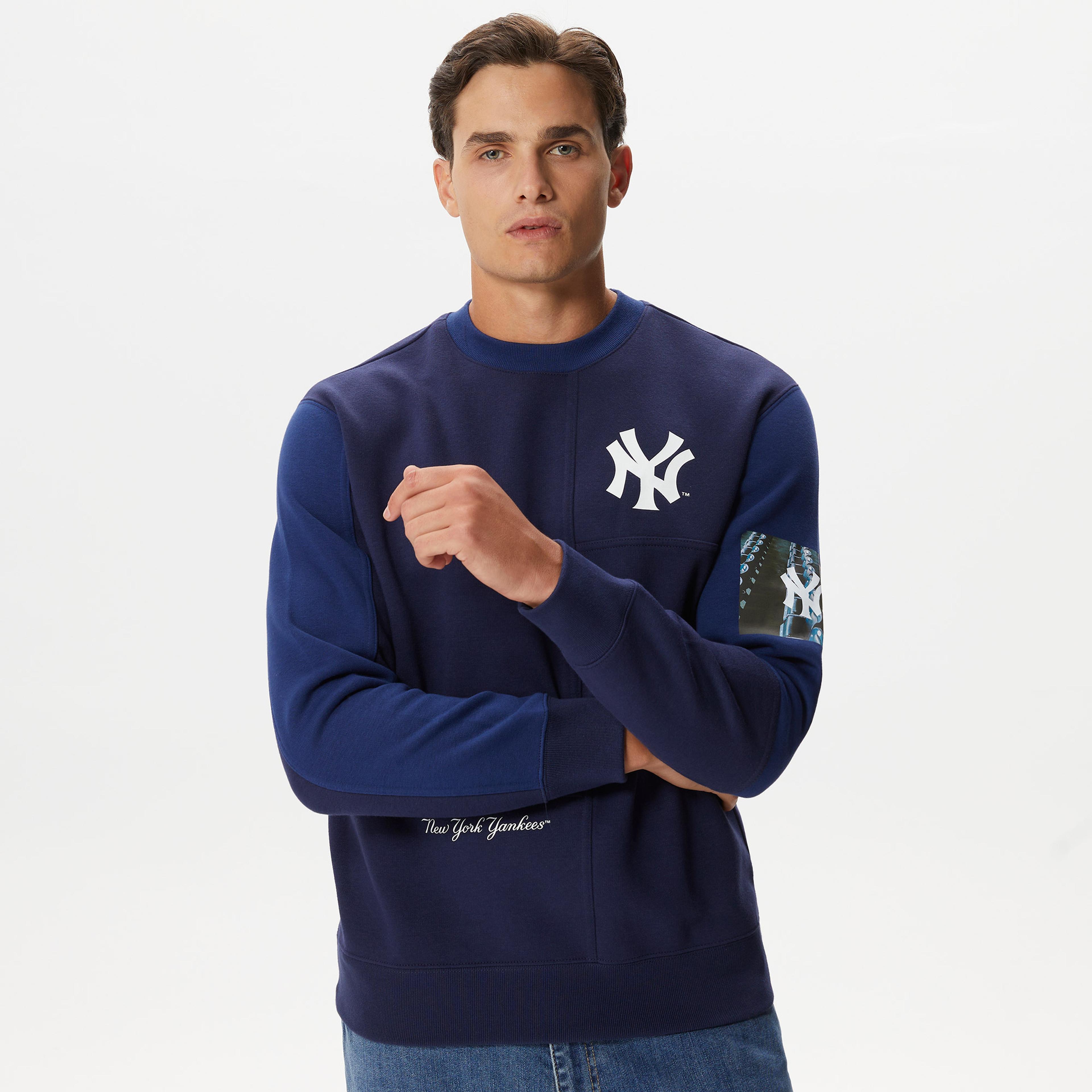 Champion Crewneck Erkek Lacivert Sweatshirt