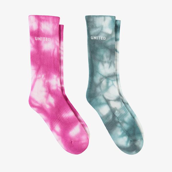 United4 Classic Unisex Pembe/Yeşil 2'li Çorap