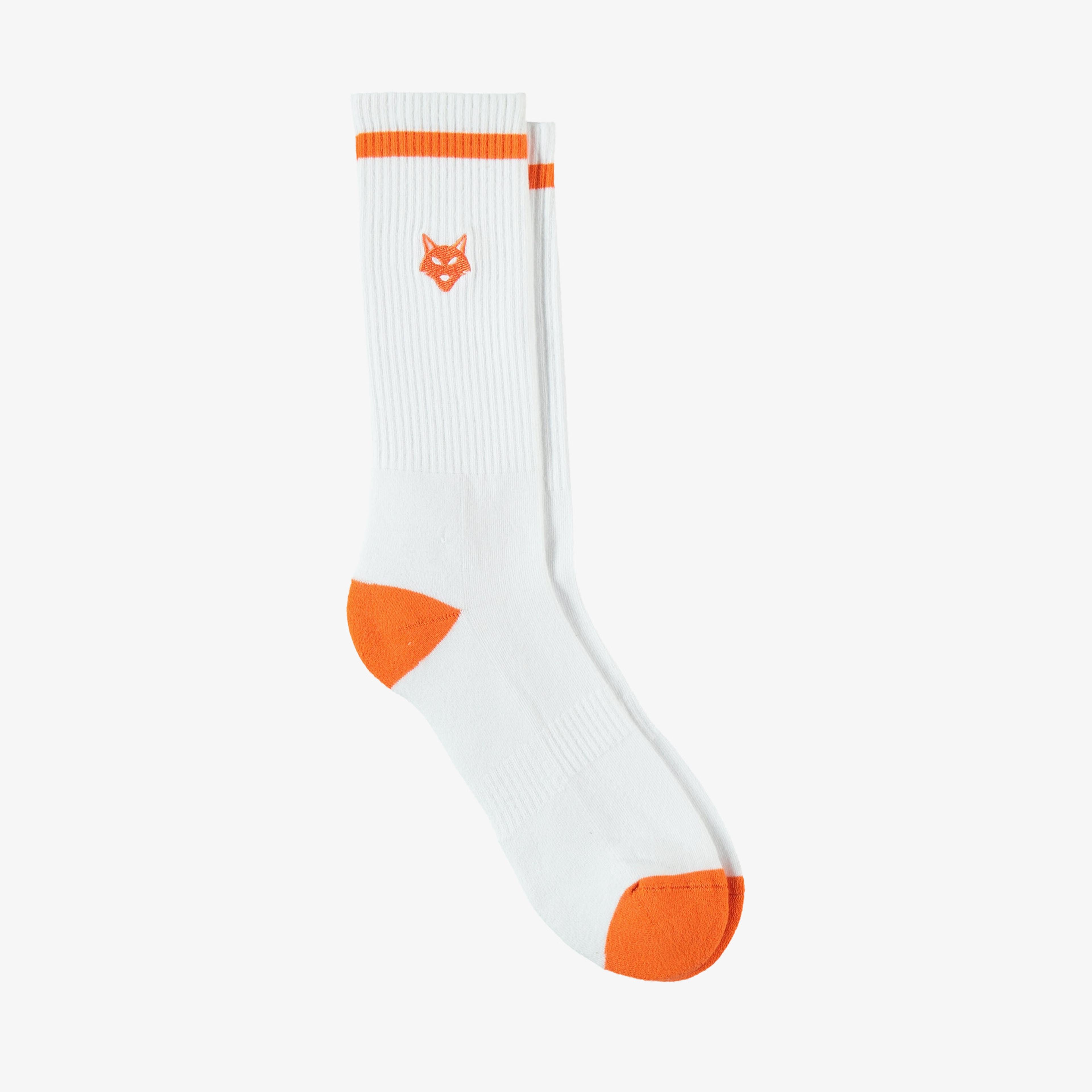 United4 Nakışlı Erkek Beyaz/Turuncu Çorap