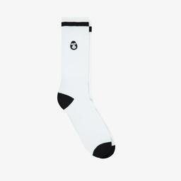 United4 Nakışlı Erkek Beyaz/Siyah Çorap