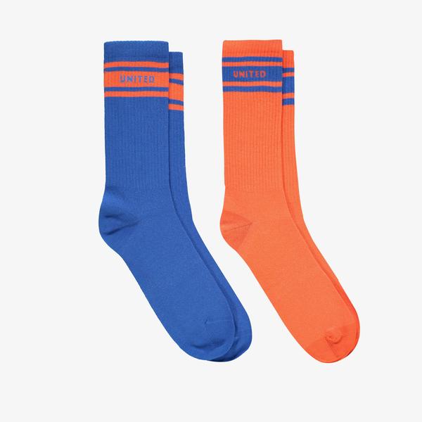 United4 Street  Unisex Lacivert/Turuncu 2'li Çorap