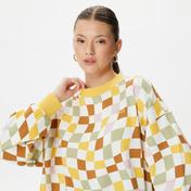 Vans Club Slouchy Crew Kadın Krem Sweatshirt