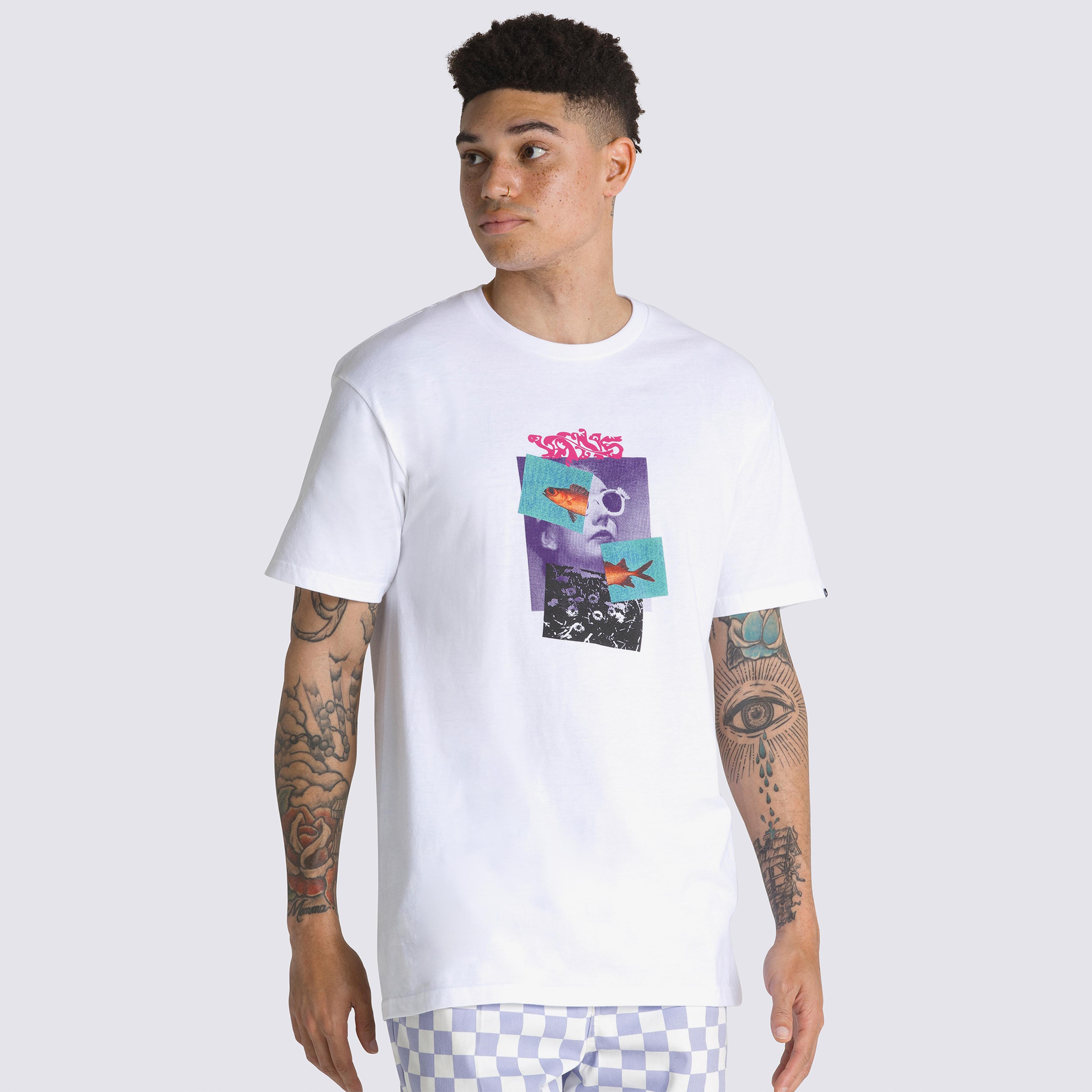 Vans Fisheye Erkek Beyaz T-Shirt