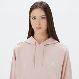 Converse Go-To Embroidered Star Chevron Standard Fit Pullover Unisex Pembe Hoodie