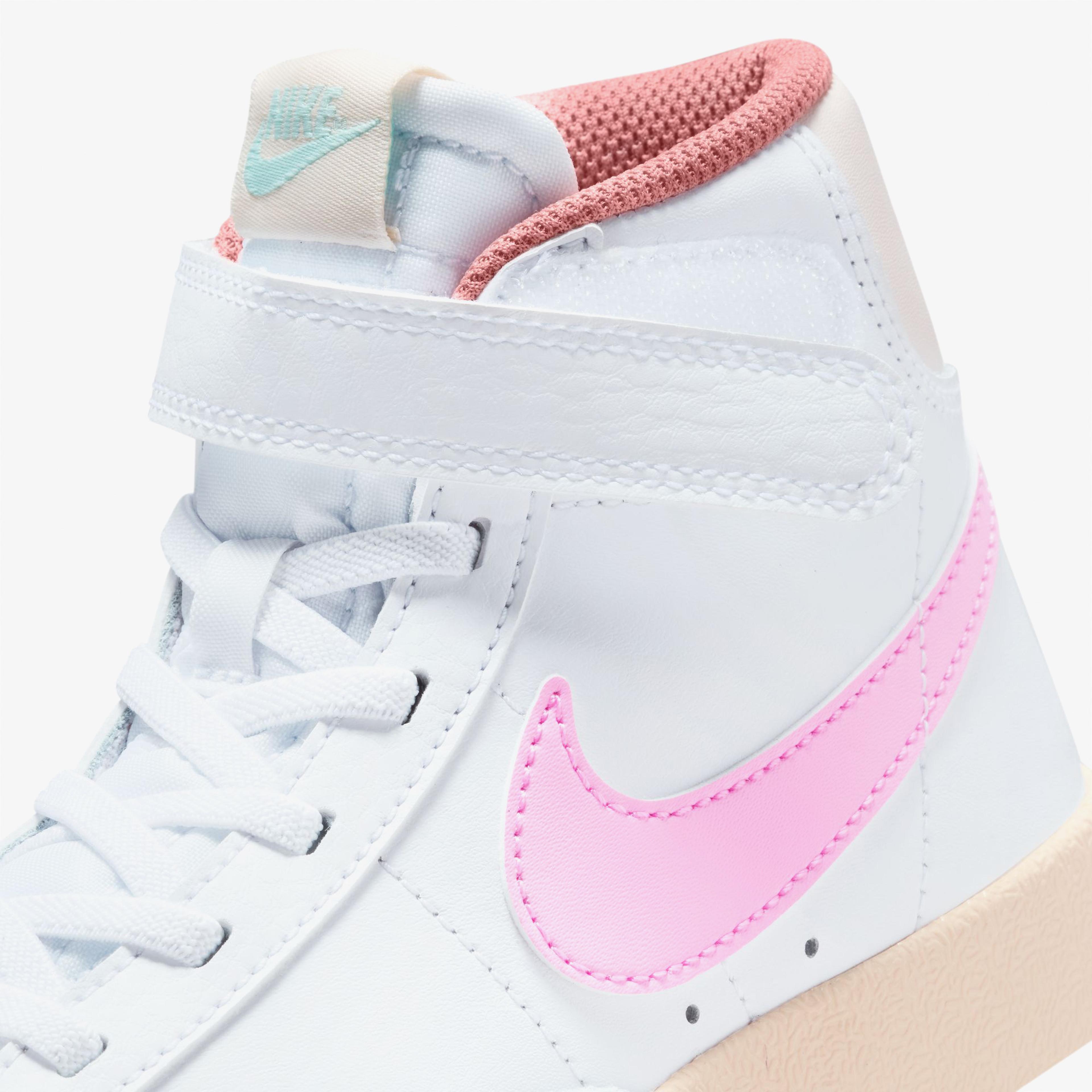 Nike Blazer Mid 77 Vintage Nas Çocuk Beyaz/Pembe Spor Ayakkabı