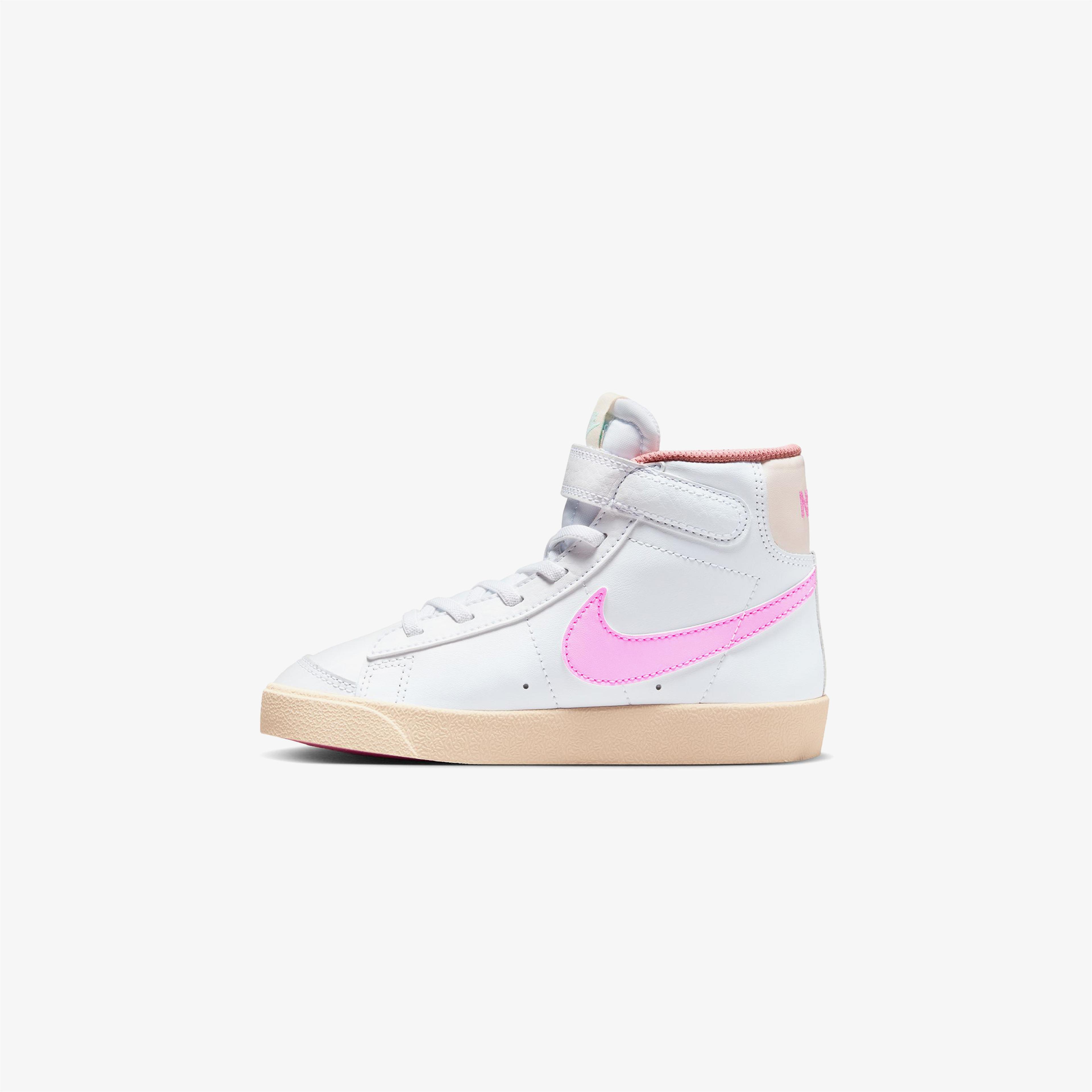 Nike Blazer Mid 77 Vintage Nas Çocuk Beyaz/Pembe Spor Ayakkabı
