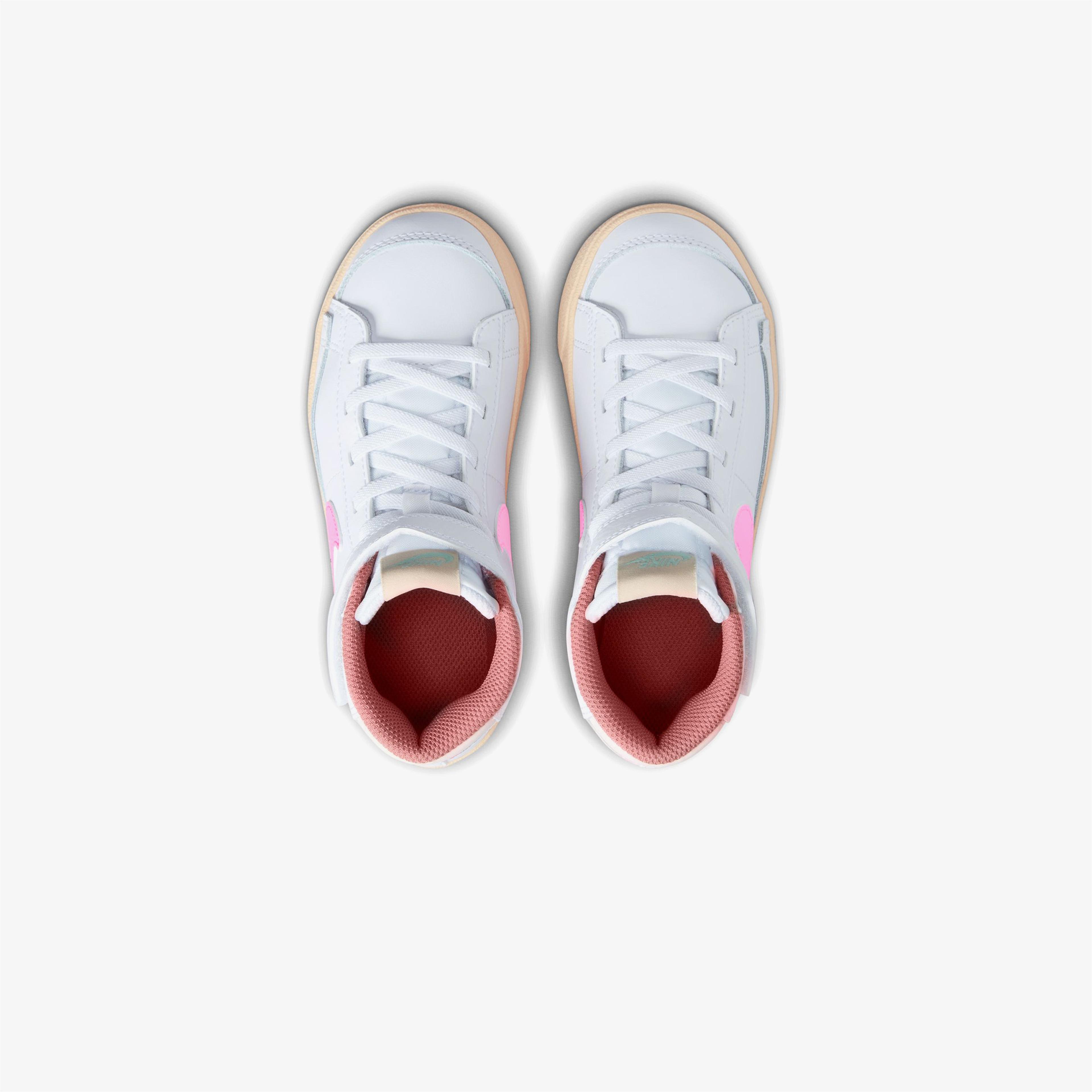 Nike Blazer Mid 77 Vintage Nas Çocuk Beyaz/Pembe Spor Ayakkabı