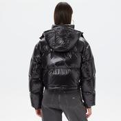 Tommy Hilfiger Crop Alaska Puffer Kadın Siyah Mont