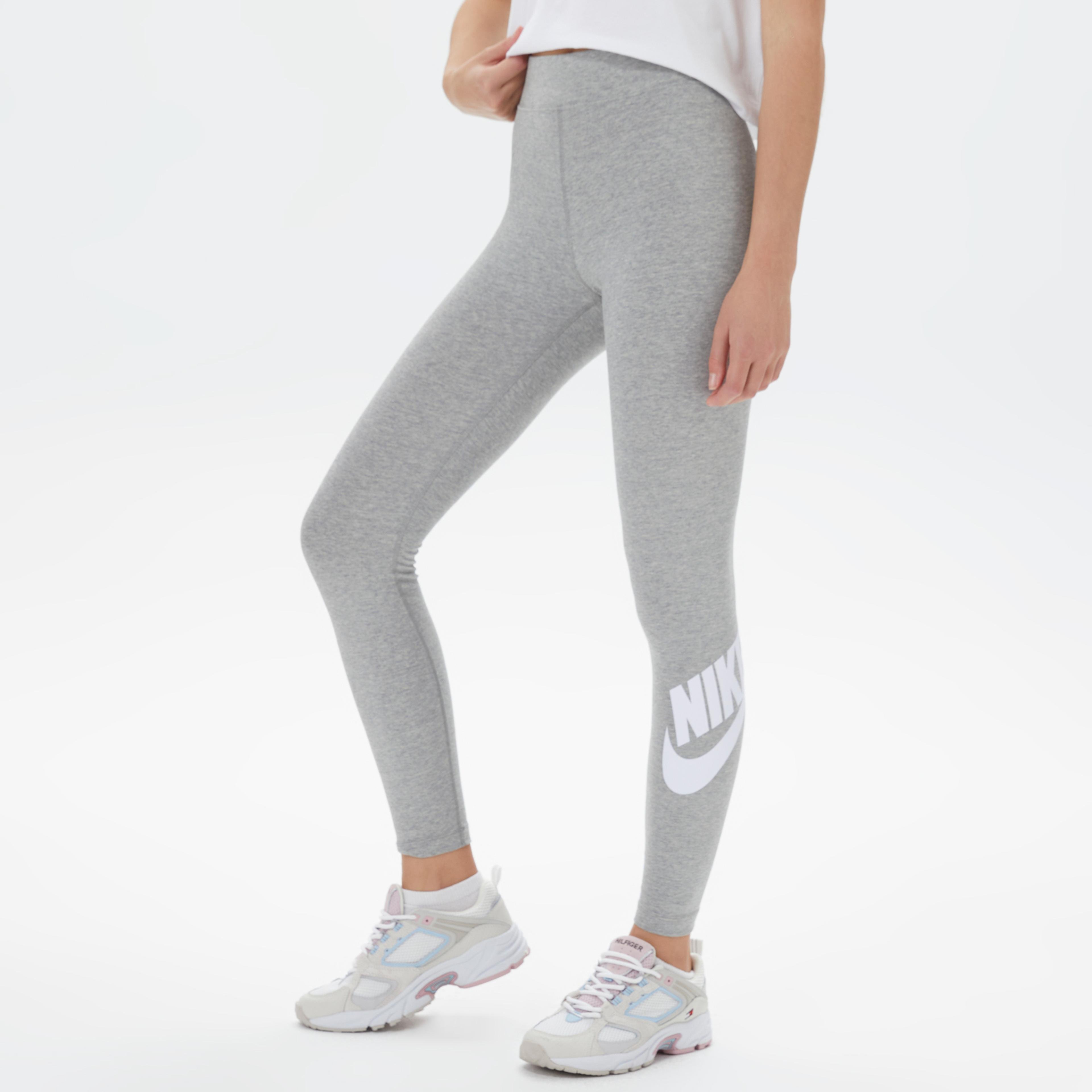 Nike Sportswear Essential Futura Kadın Gri Tayt