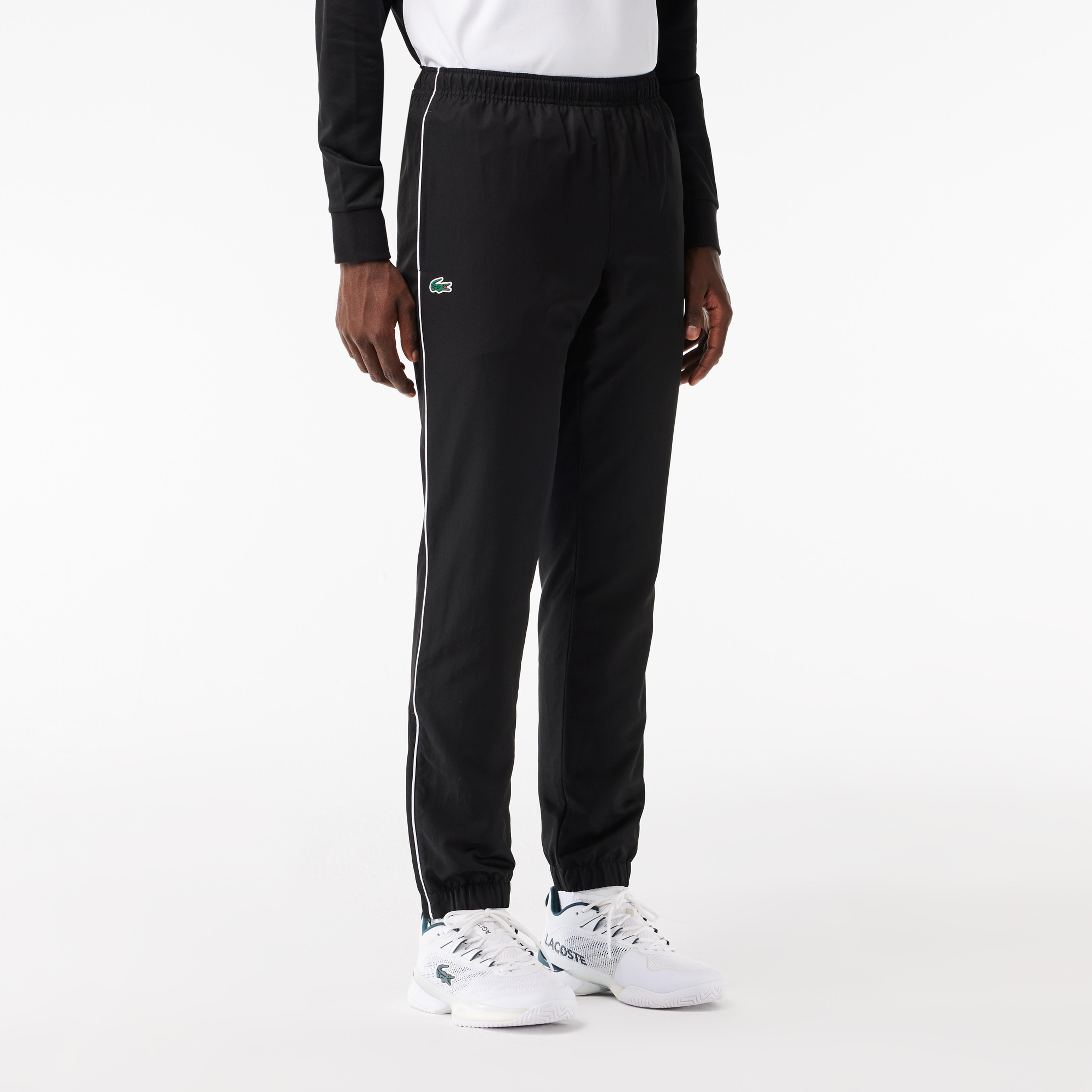 Lacoste SPORT Erkek Regular Fit Uzun Kollu Baskılı Siyah Eşofman Takımı