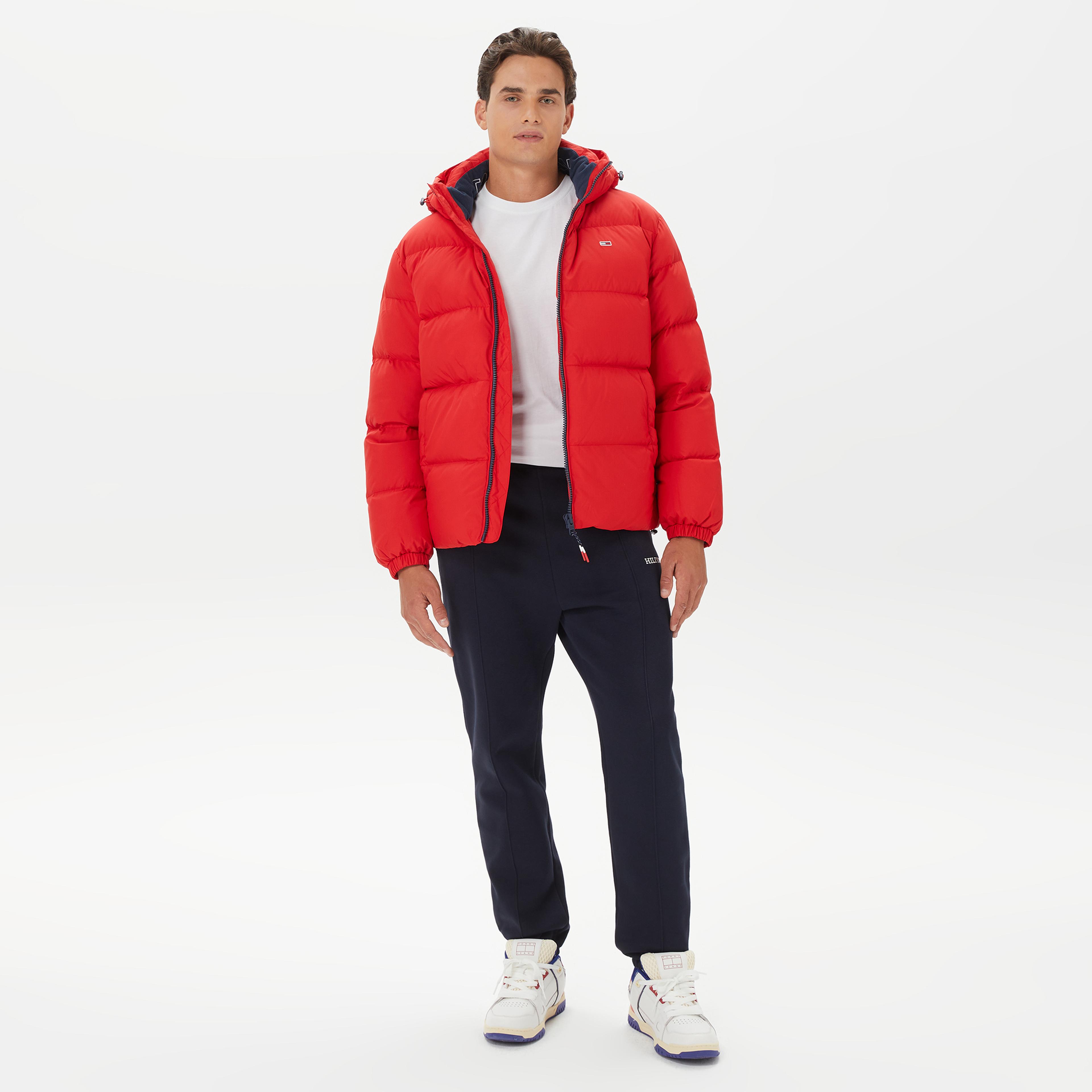 Tommy Jeans Essential Down Erkek Kırmızı Mont