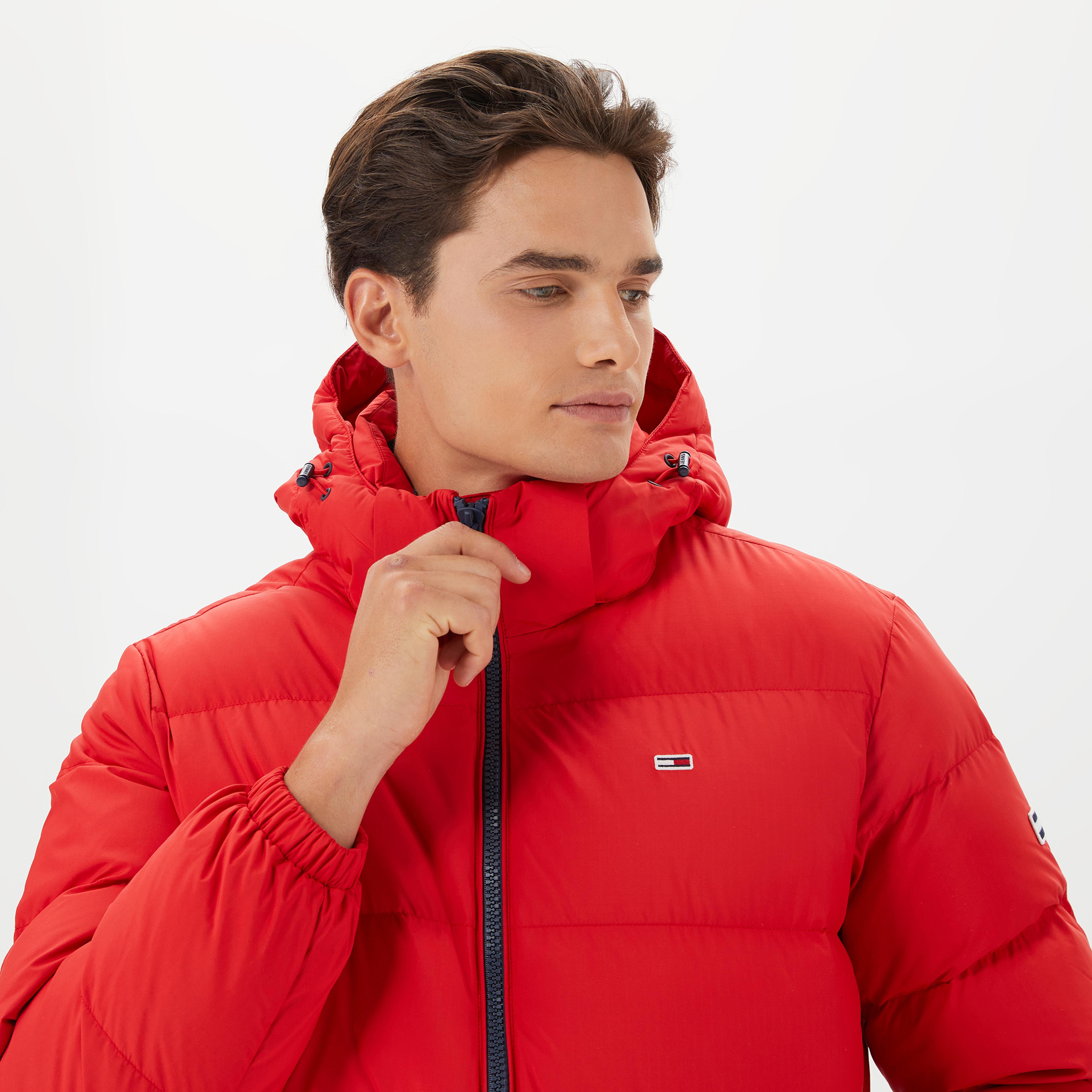 Tommy Jeans Essential Down Erkek Kırmızı Mont