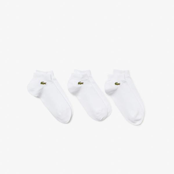 Lacoste SPORT Erkek 3'lü Beyaz Çorap