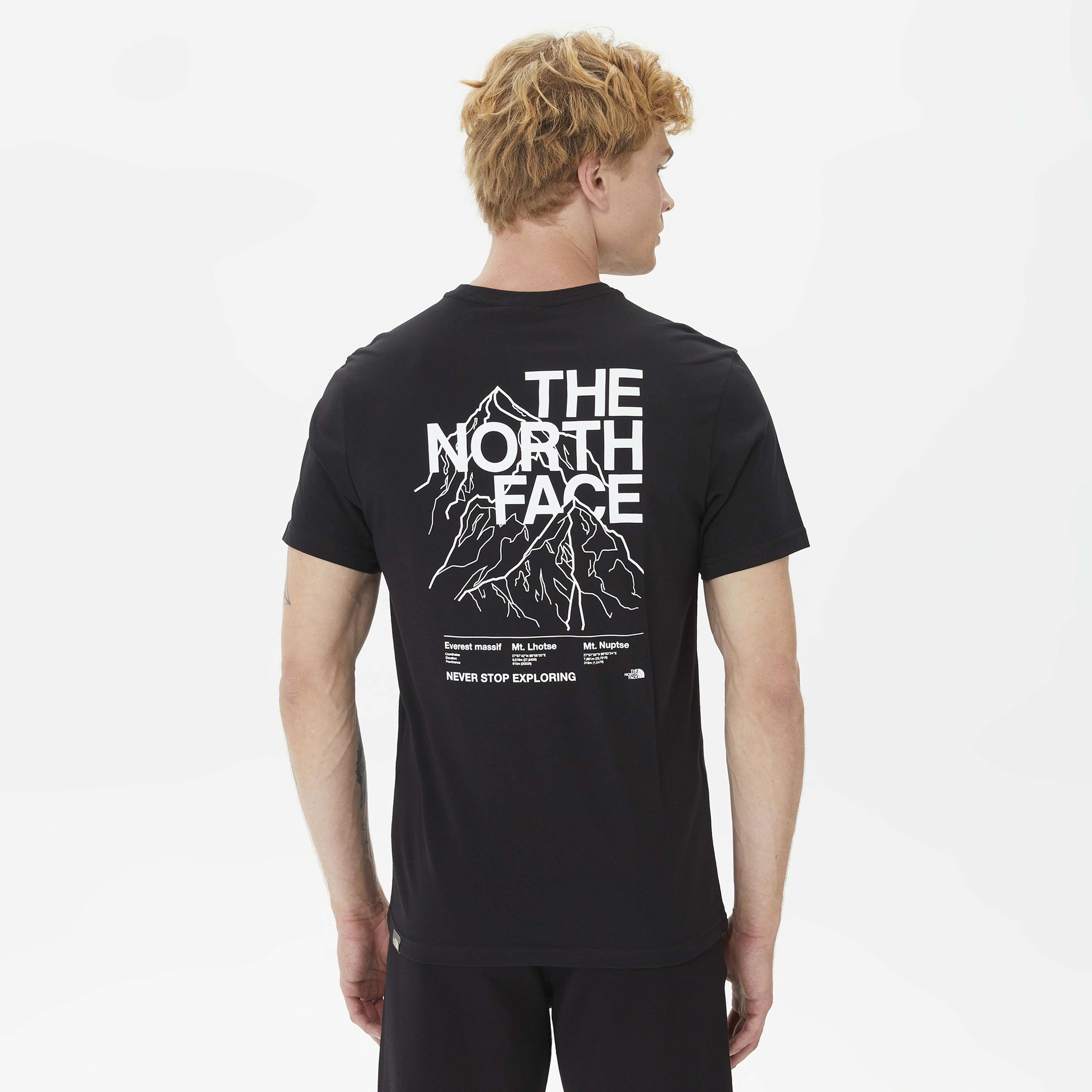 The North Face Mountain Outline Erkek Siyah T-Shirt