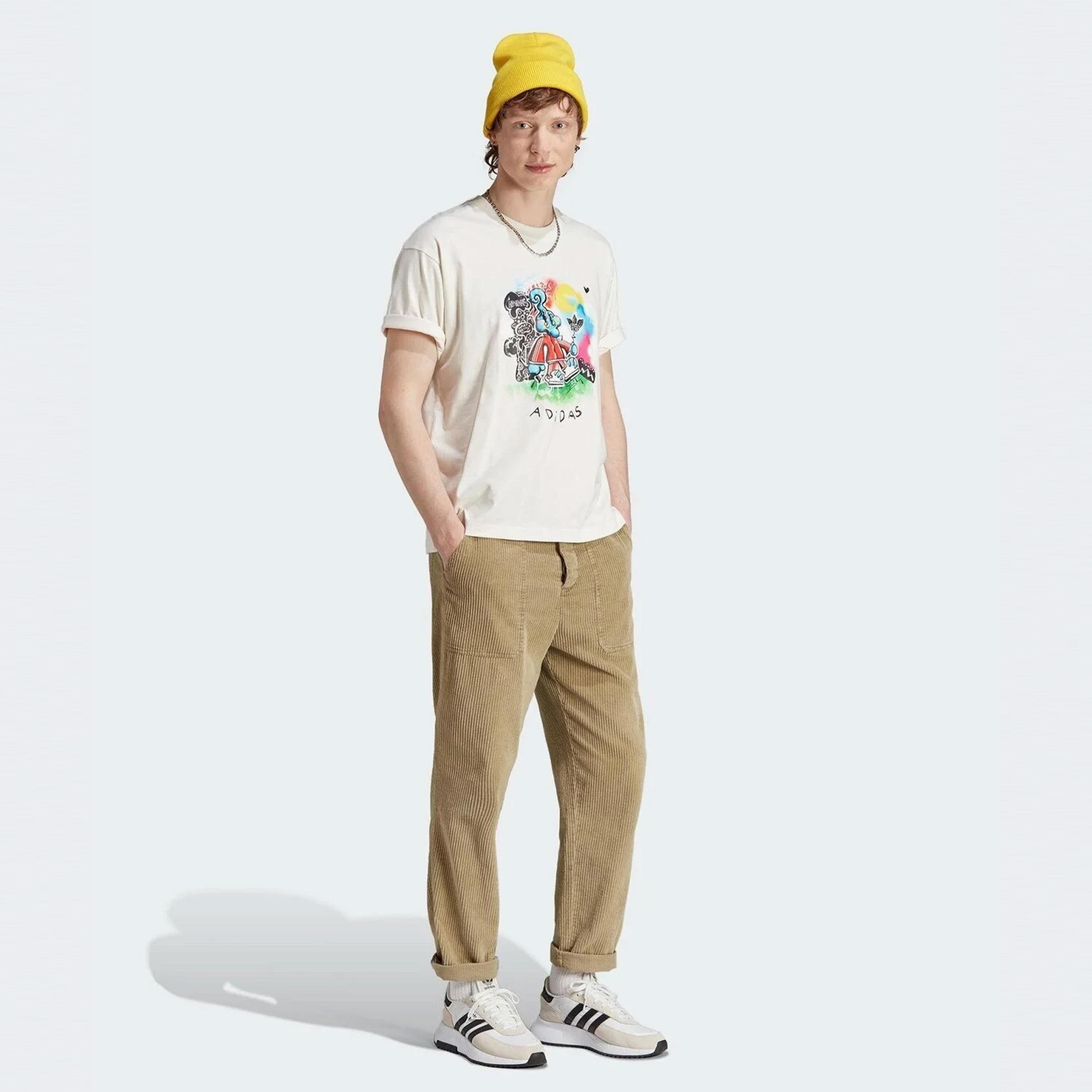 adidas Fewo Erkek Beyaz T-Shirt