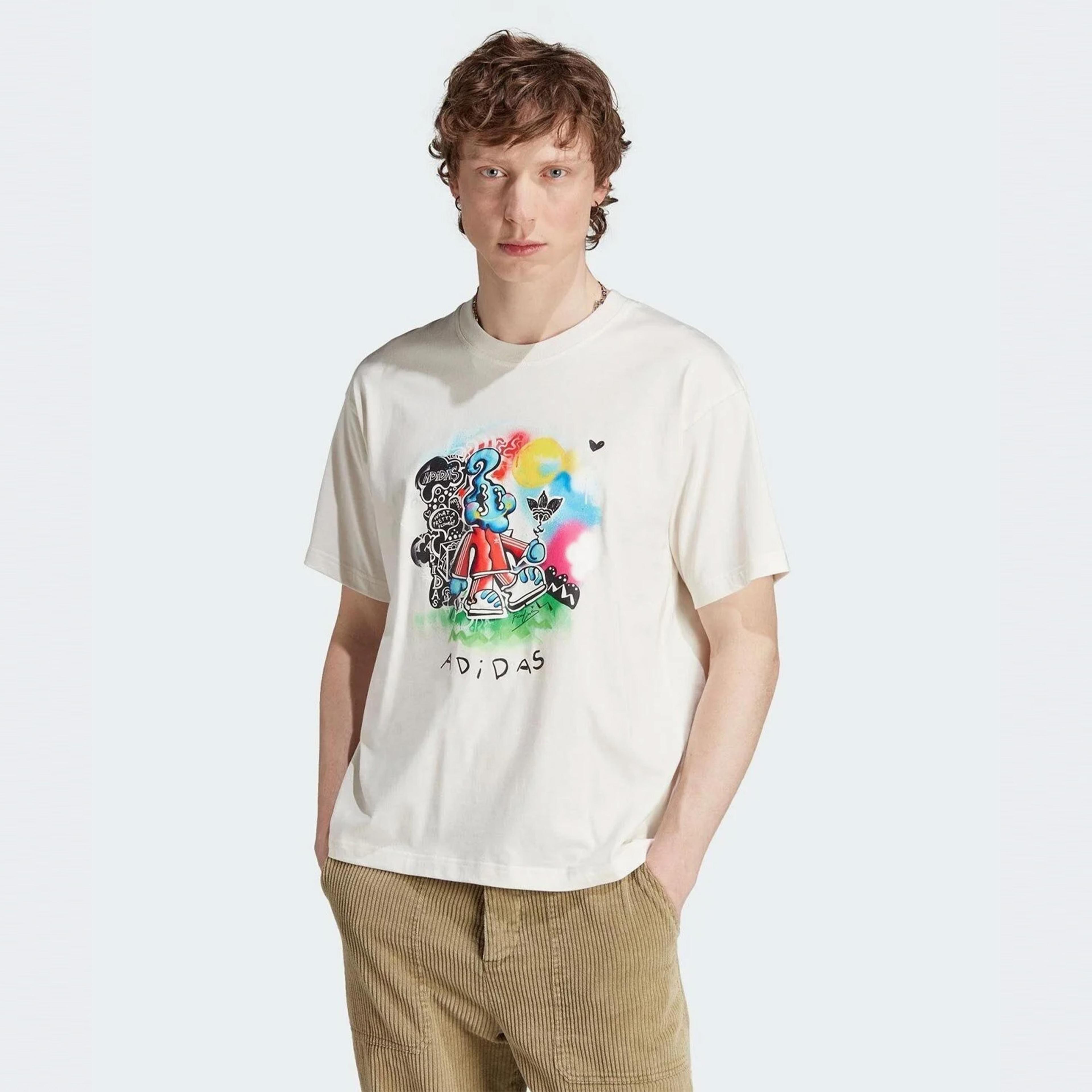 adidas Fewo Erkek Beyaz T-Shirt